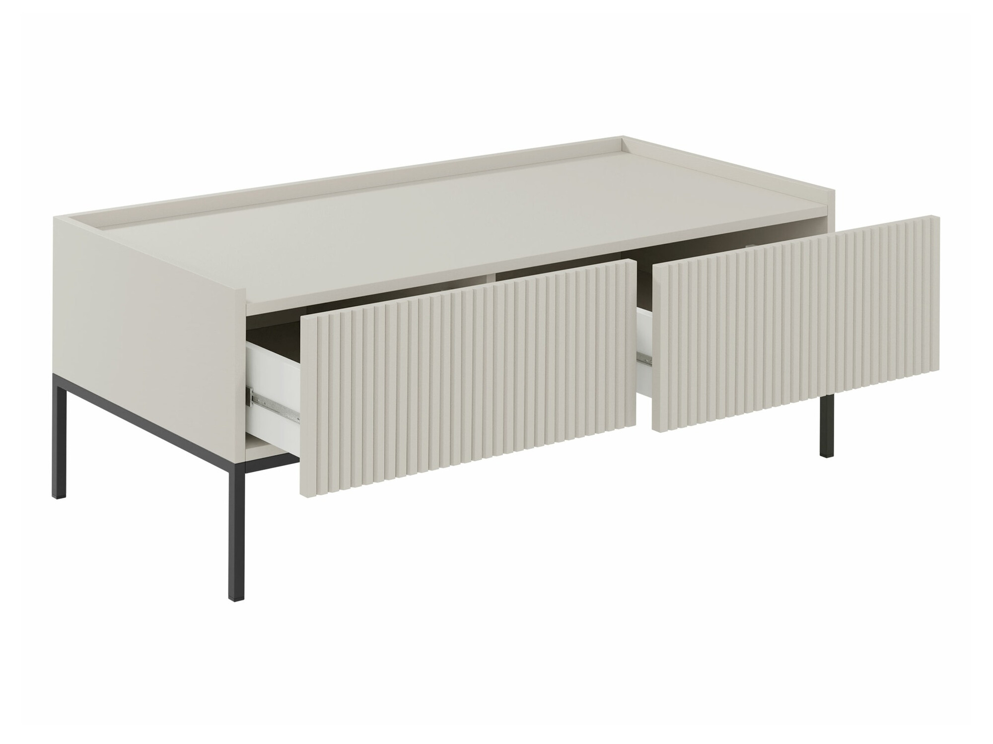 Salontafel Lunole 104 (Artisan eiken + Zwart)