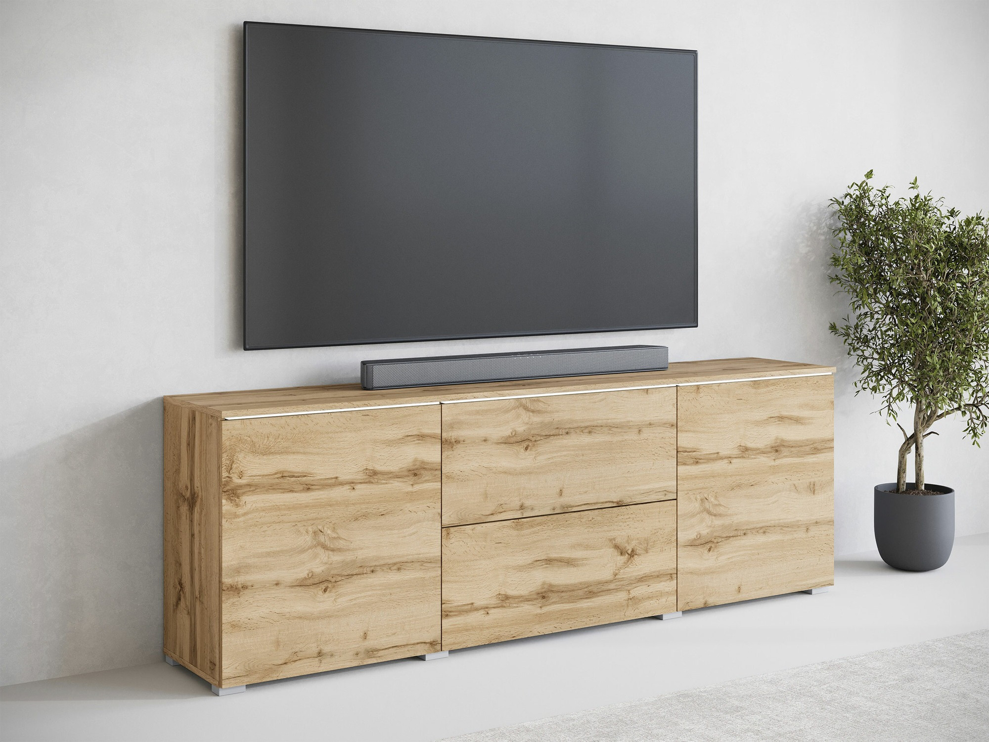 TV-meubel Mirfivo 104 (Wotan eik)