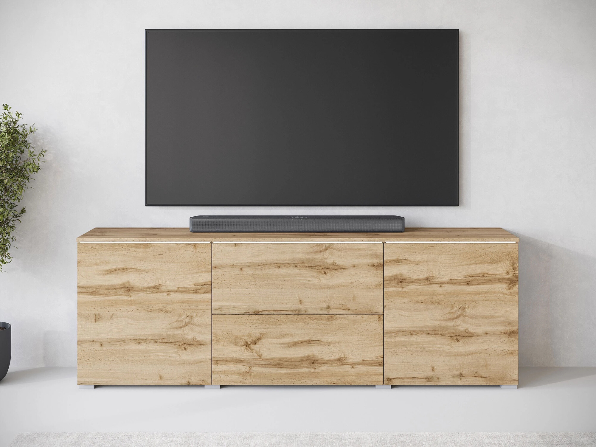 TV-meubel Mirfivo 104 (Wotan eik)