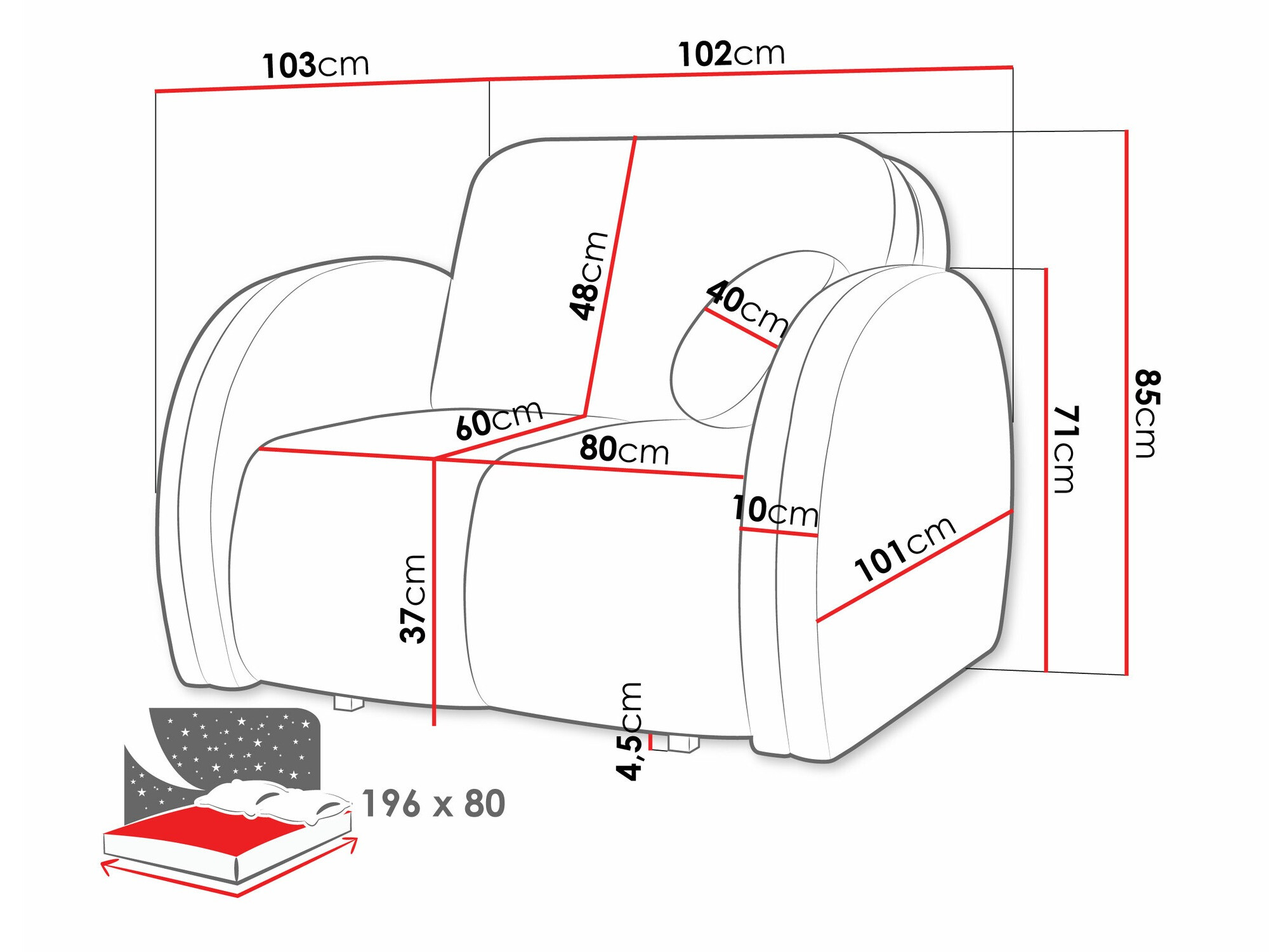 Fauteuil Citral I (Velo 626)