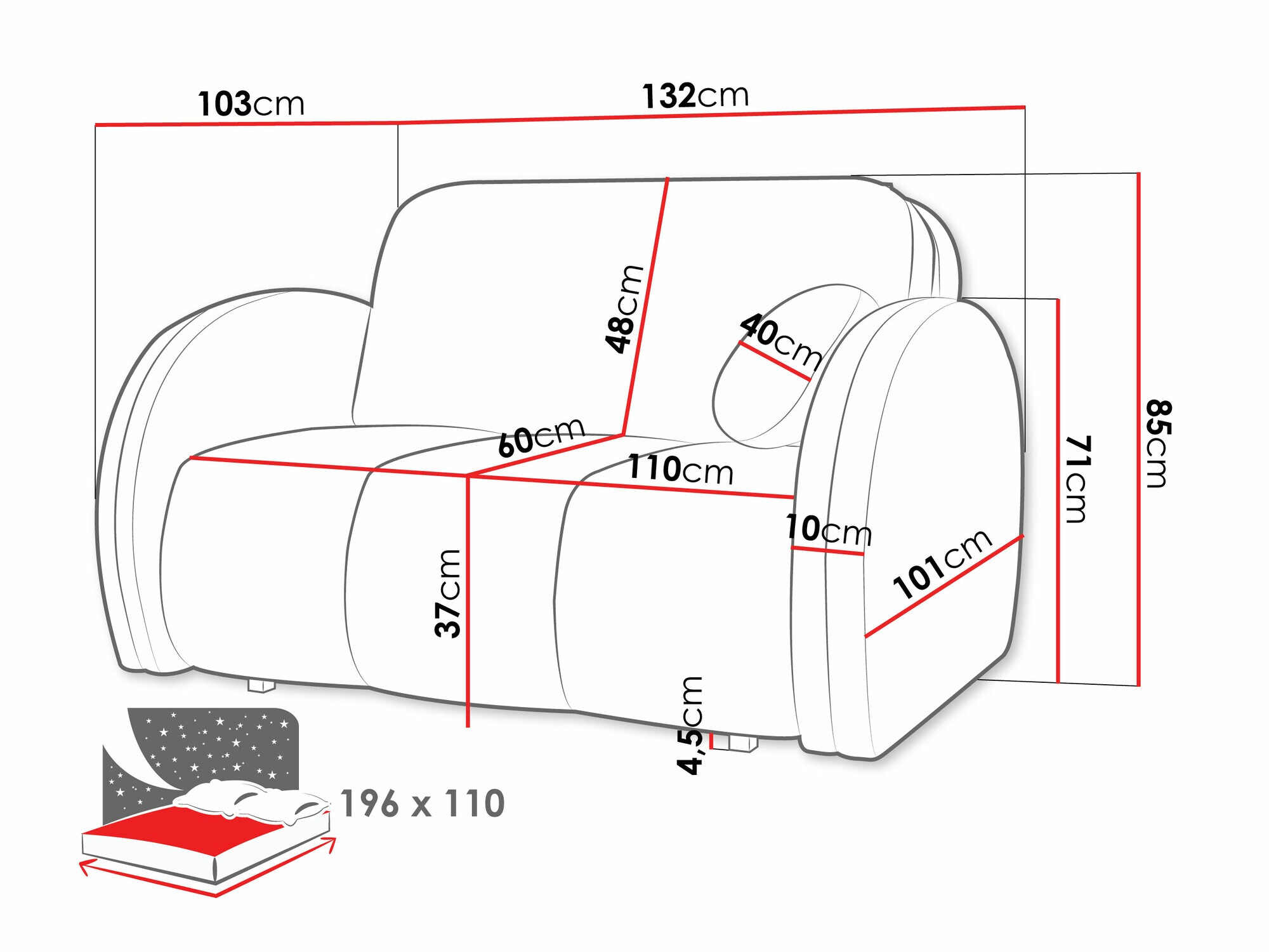 Slaapbank Citral II (Velo 623)
