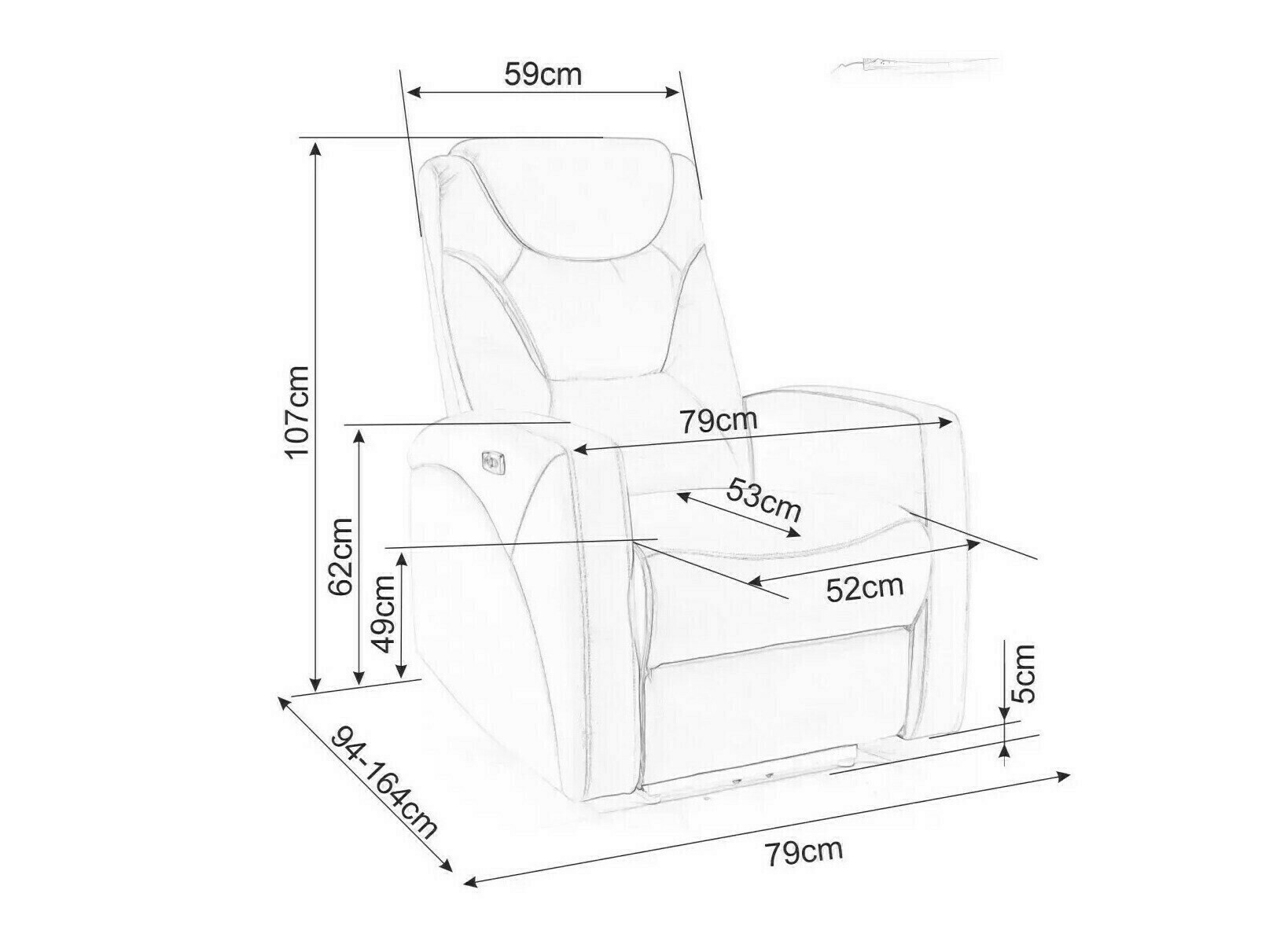 Relaxfauteuil Detroit 167 (Bruin)