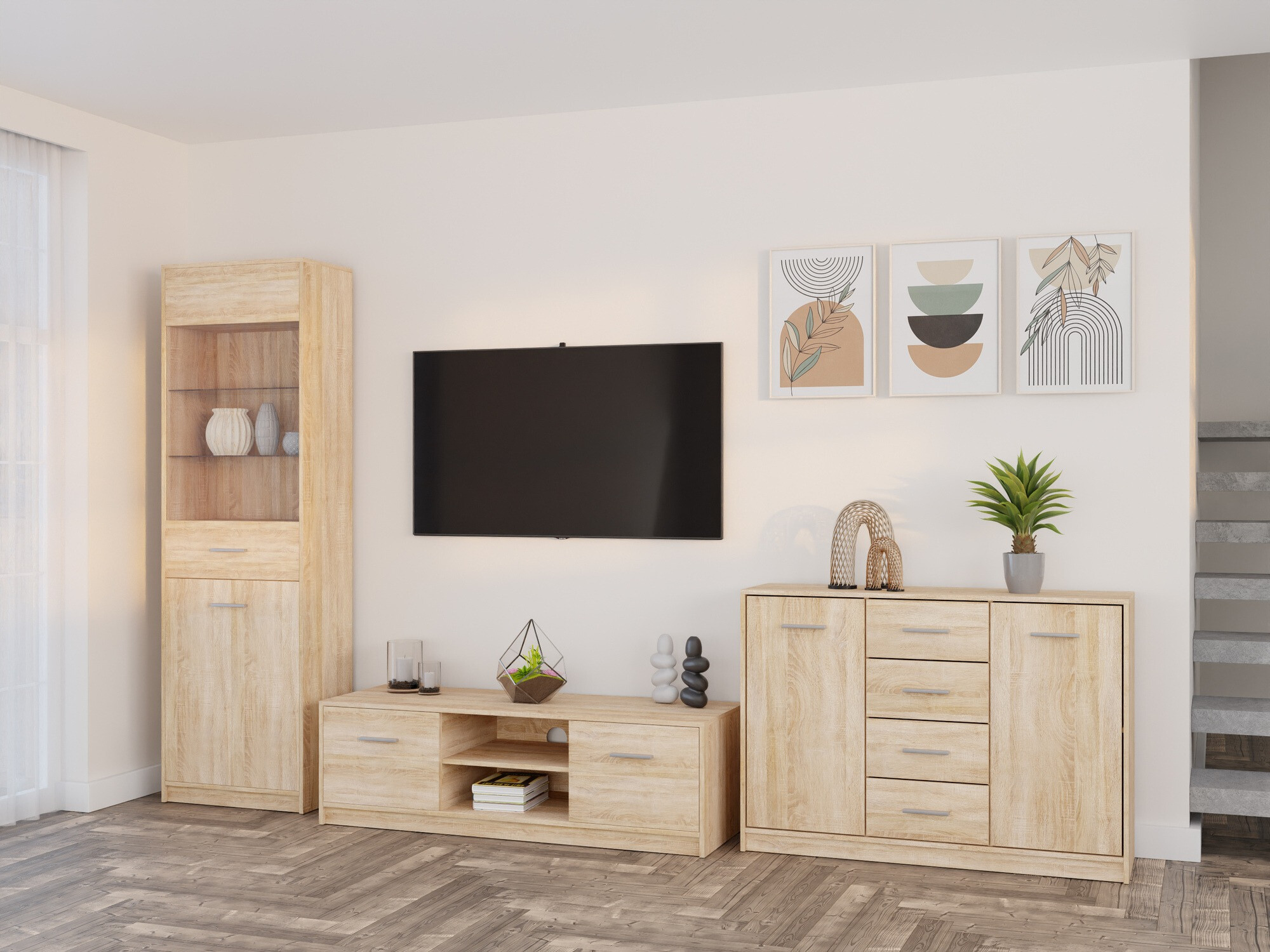 Woonkamerset Novsore 162 (Sonoma eik)