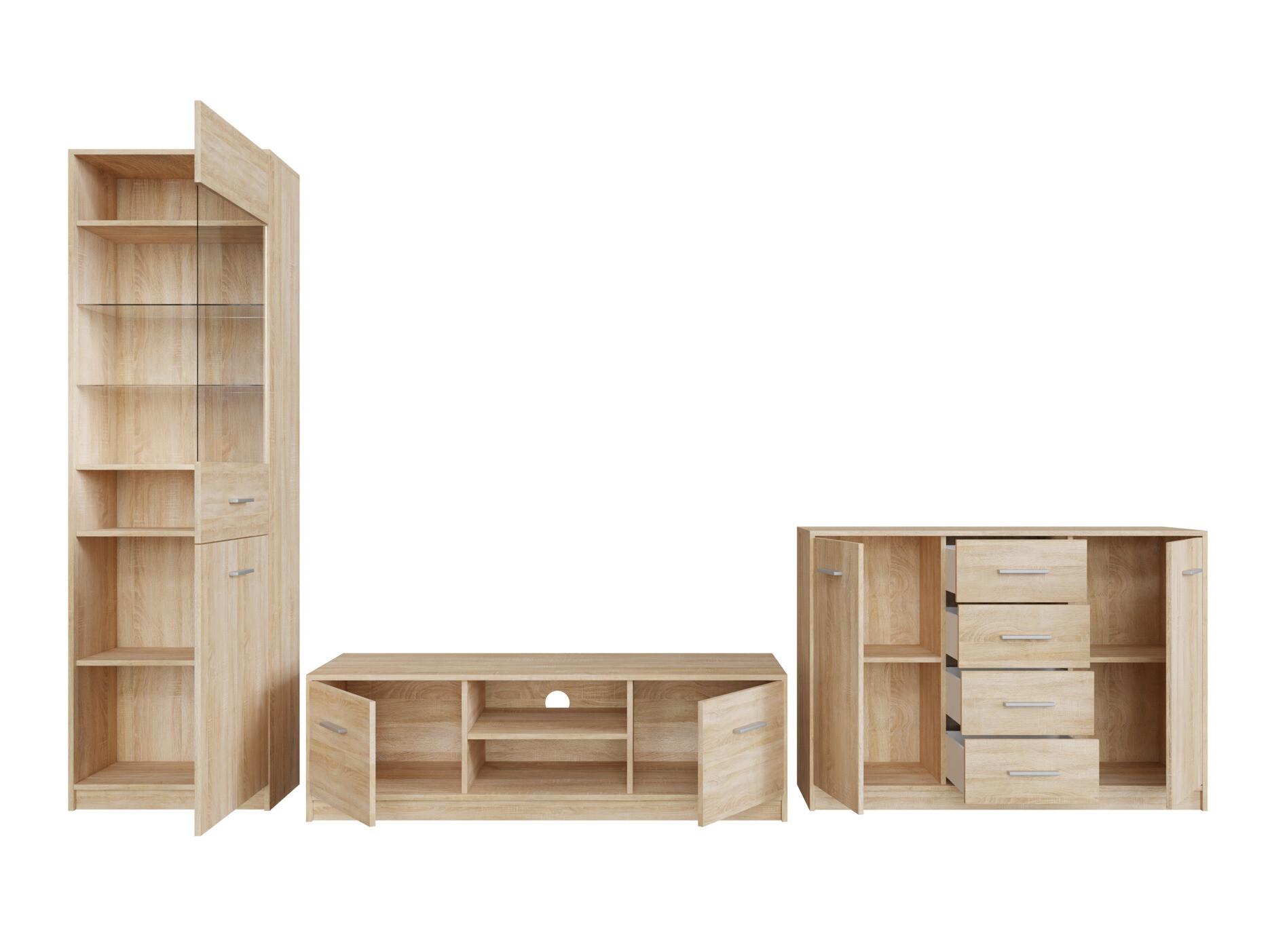 Woonkamerset Novsore 162 (Sonoma eik)