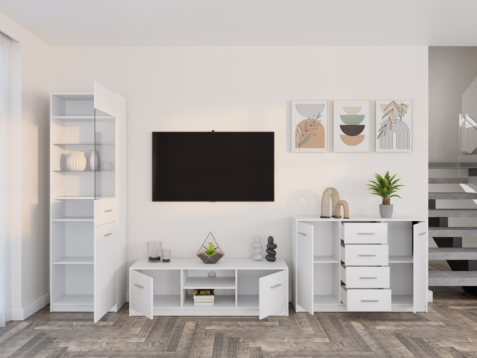 Woonkamerset Novsore 162 (Wit)