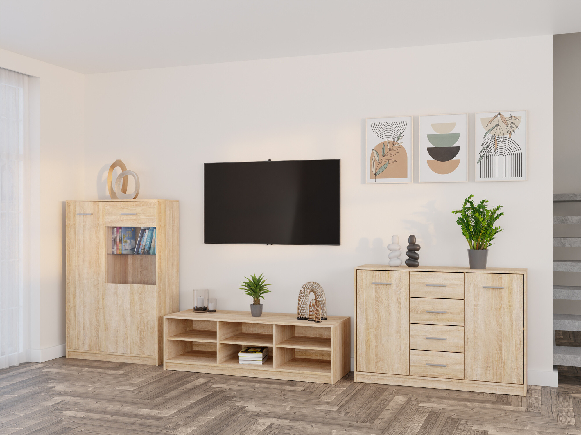 Woonkamerset Novsore 165 (Sonoma eik)