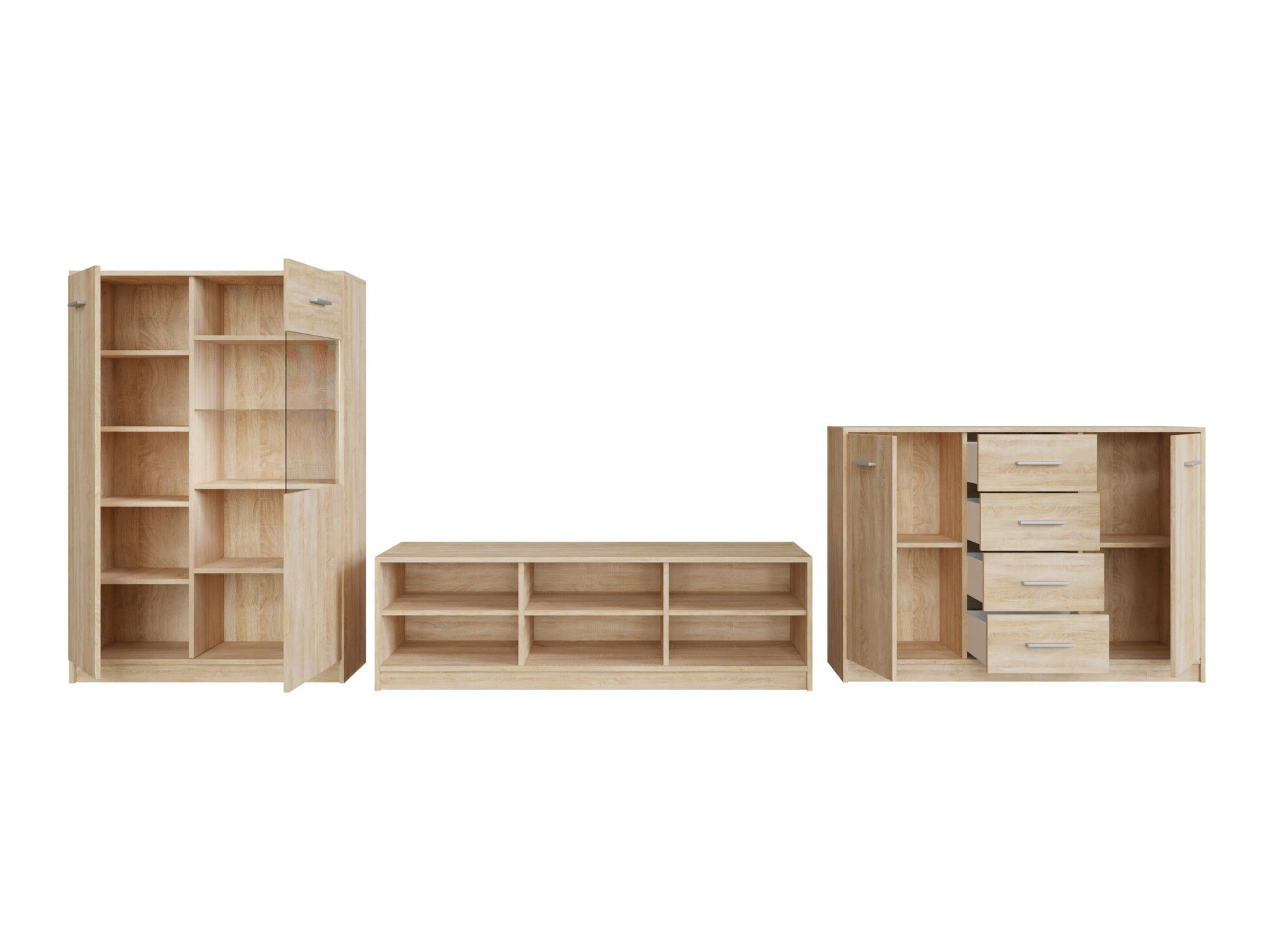 Woonkamerset Novsore 165 (Sonoma eik)