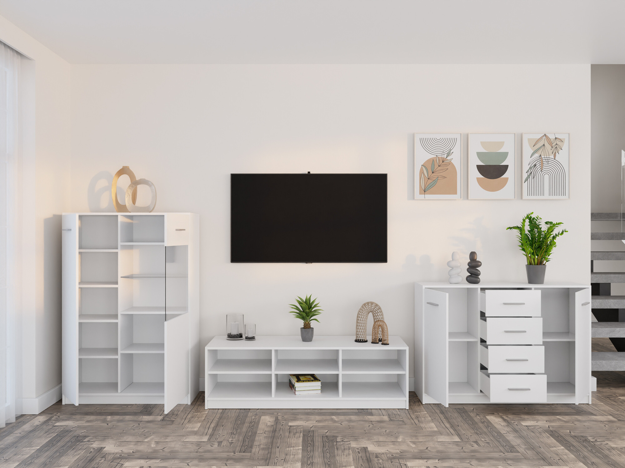 Woonkamerset Novsore 165 (Wit)