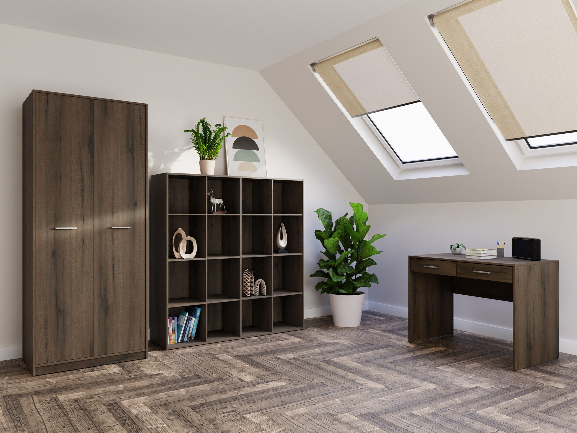 Thuiskantoorset Novsore 166 (Donkere eik)