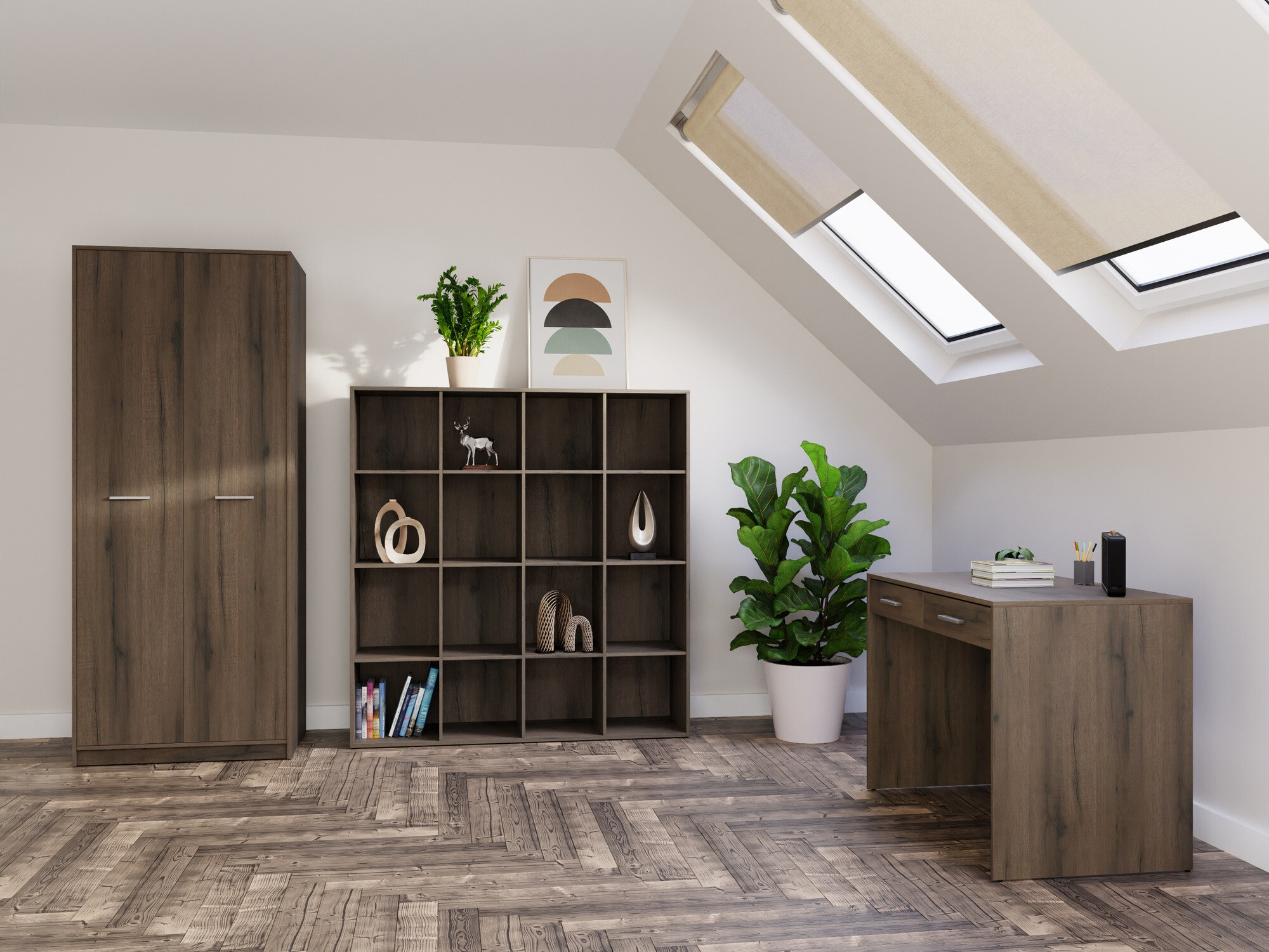 Thuiskantoorset Novsore 166 (Donkere eik)