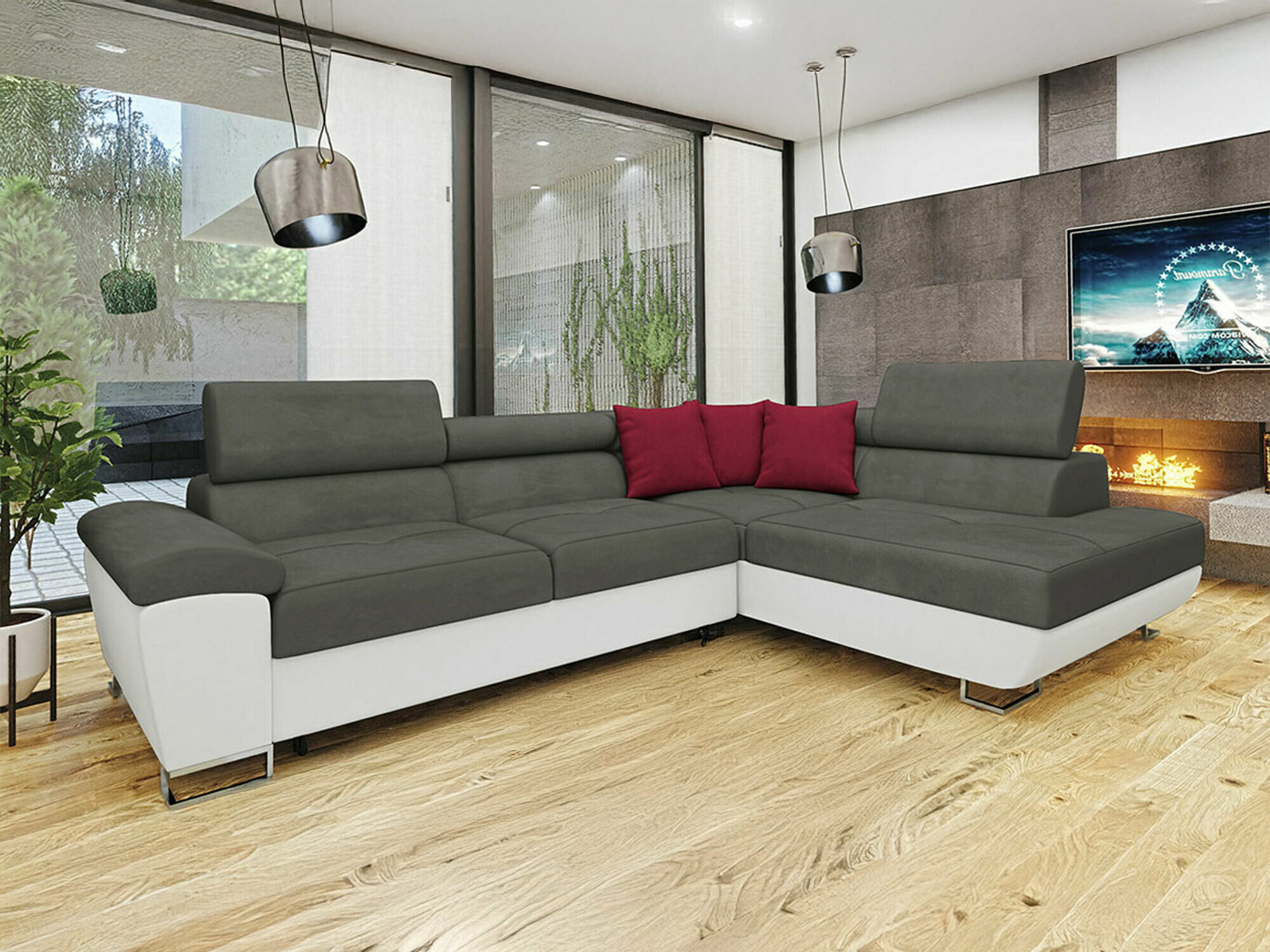 Hoekbank Comfivo 166 (Soft 017 + Uttario Velvet 2971 + Kronos 02)