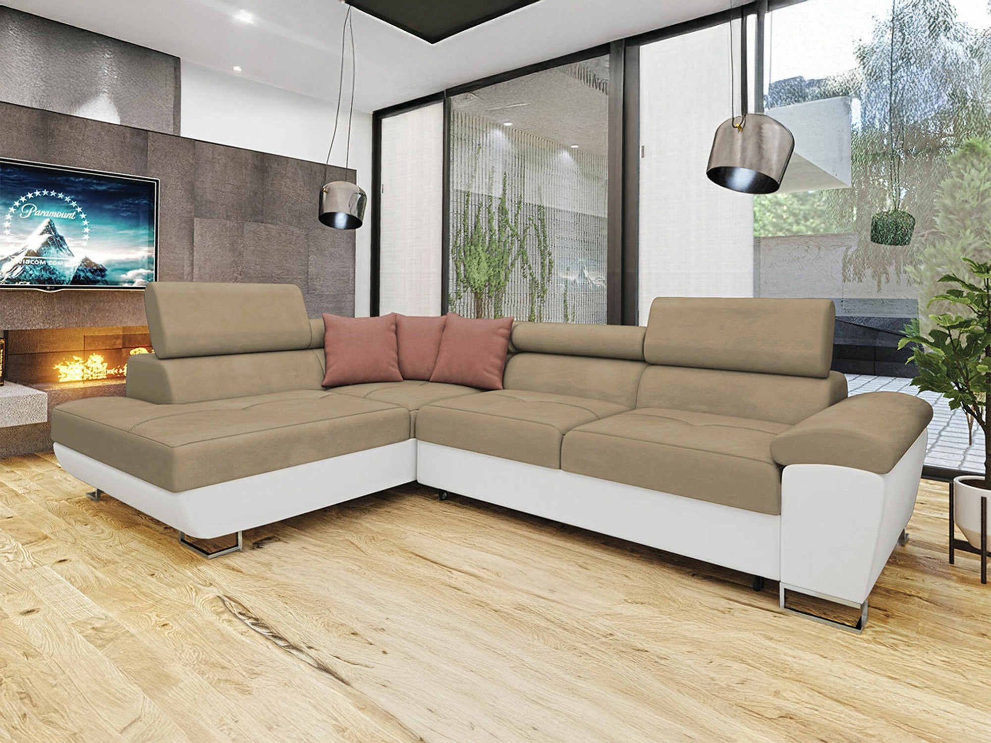 Hoekbank Comfivo Ruta II (Soft 017 + Uttario Velvet 2979 + Uttario Velvet 2955)