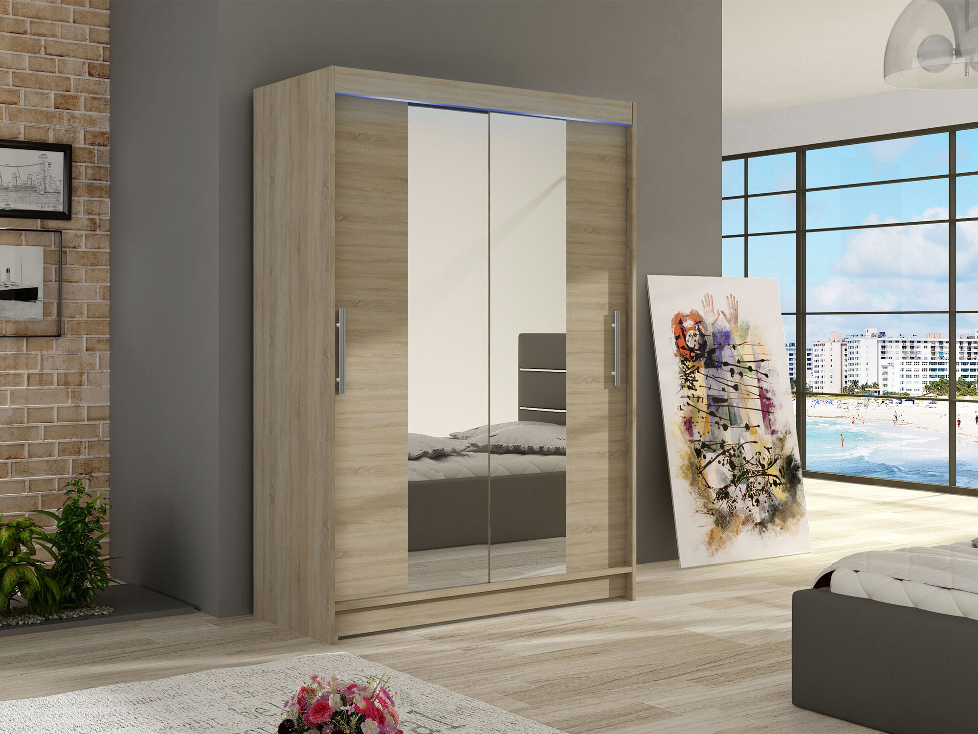 Kledingkast Closico 133 (Sonoma eik)