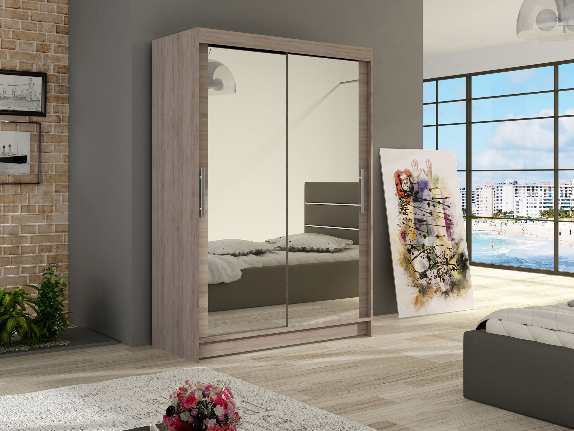 Kledingkast Closico Pacron VII (Truffel eiken)