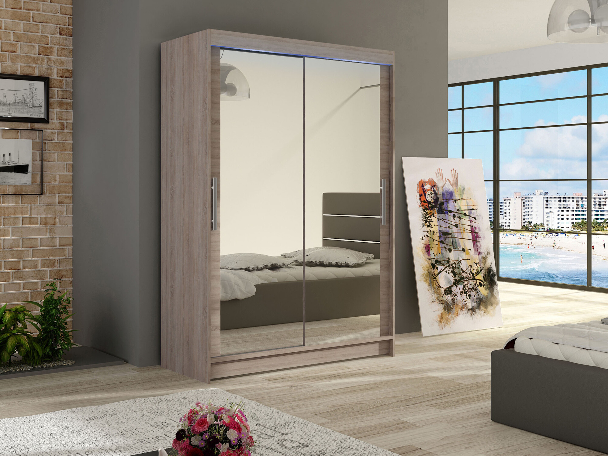 Kledingkast Closico Pacron VII (Truffel eiken)