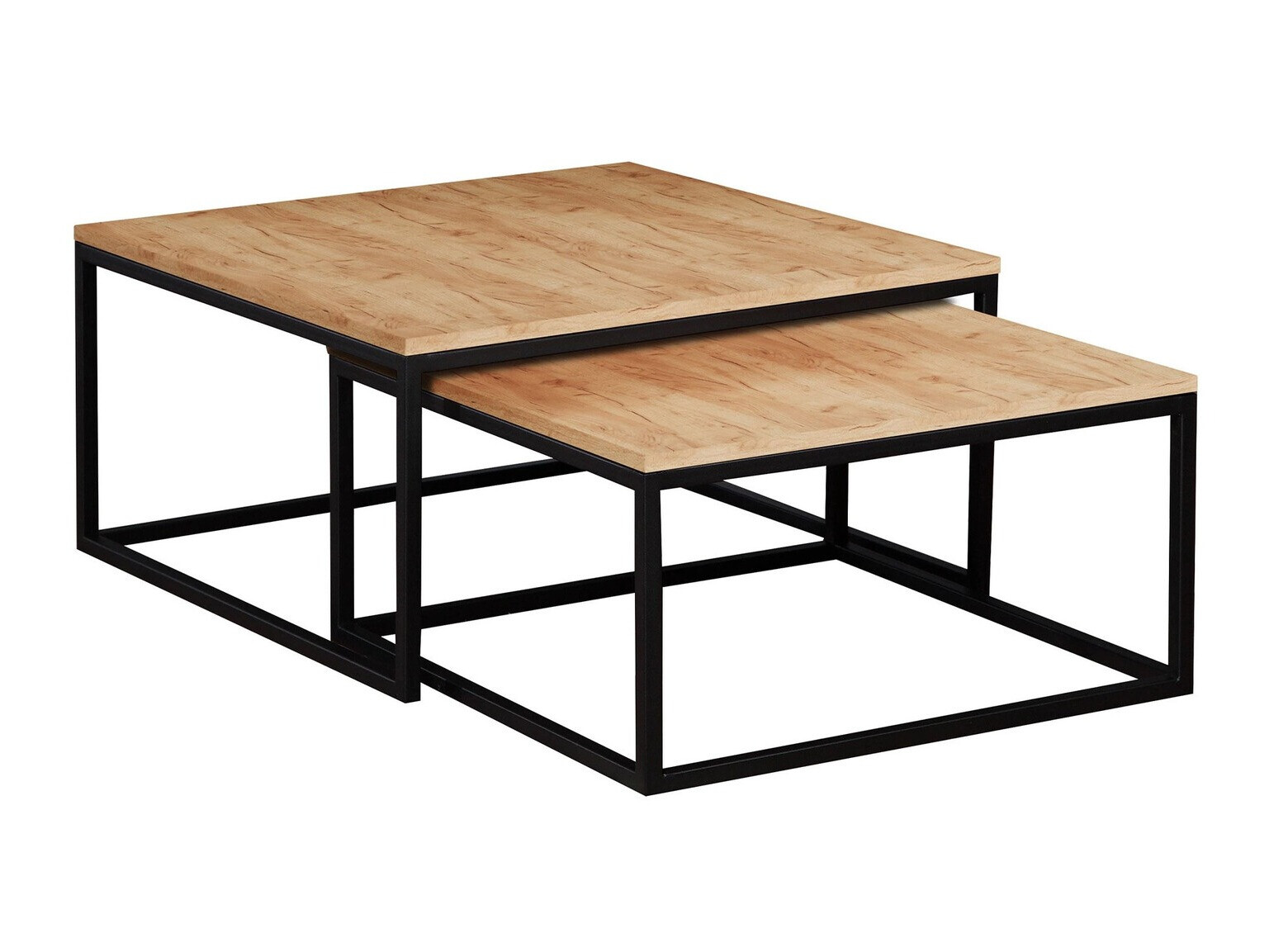 Salontafel set Oswego 101 (Craft eiken + Zwart)