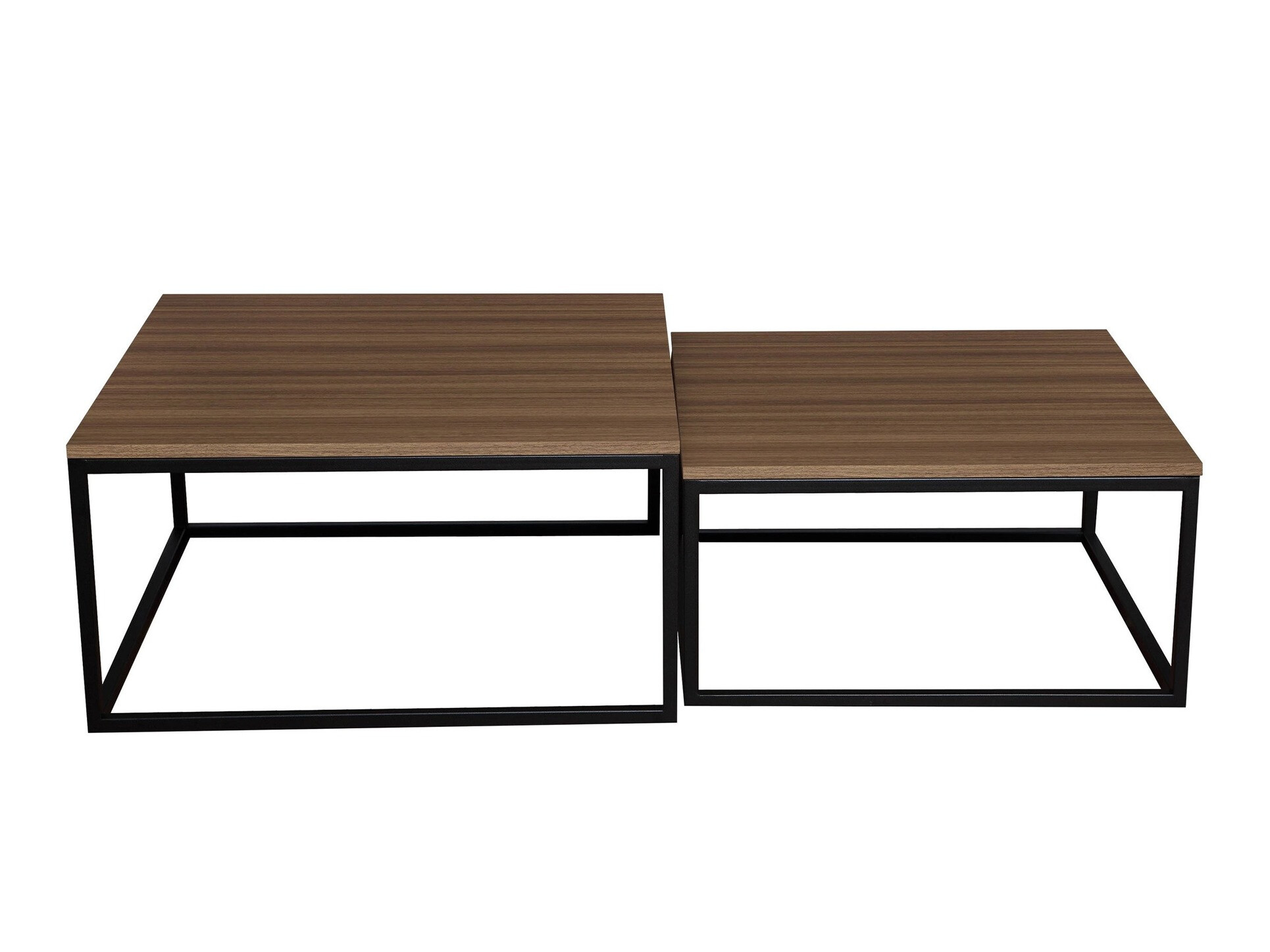 Salontafel set Oswego 101 (Notenhout + Zwart)
