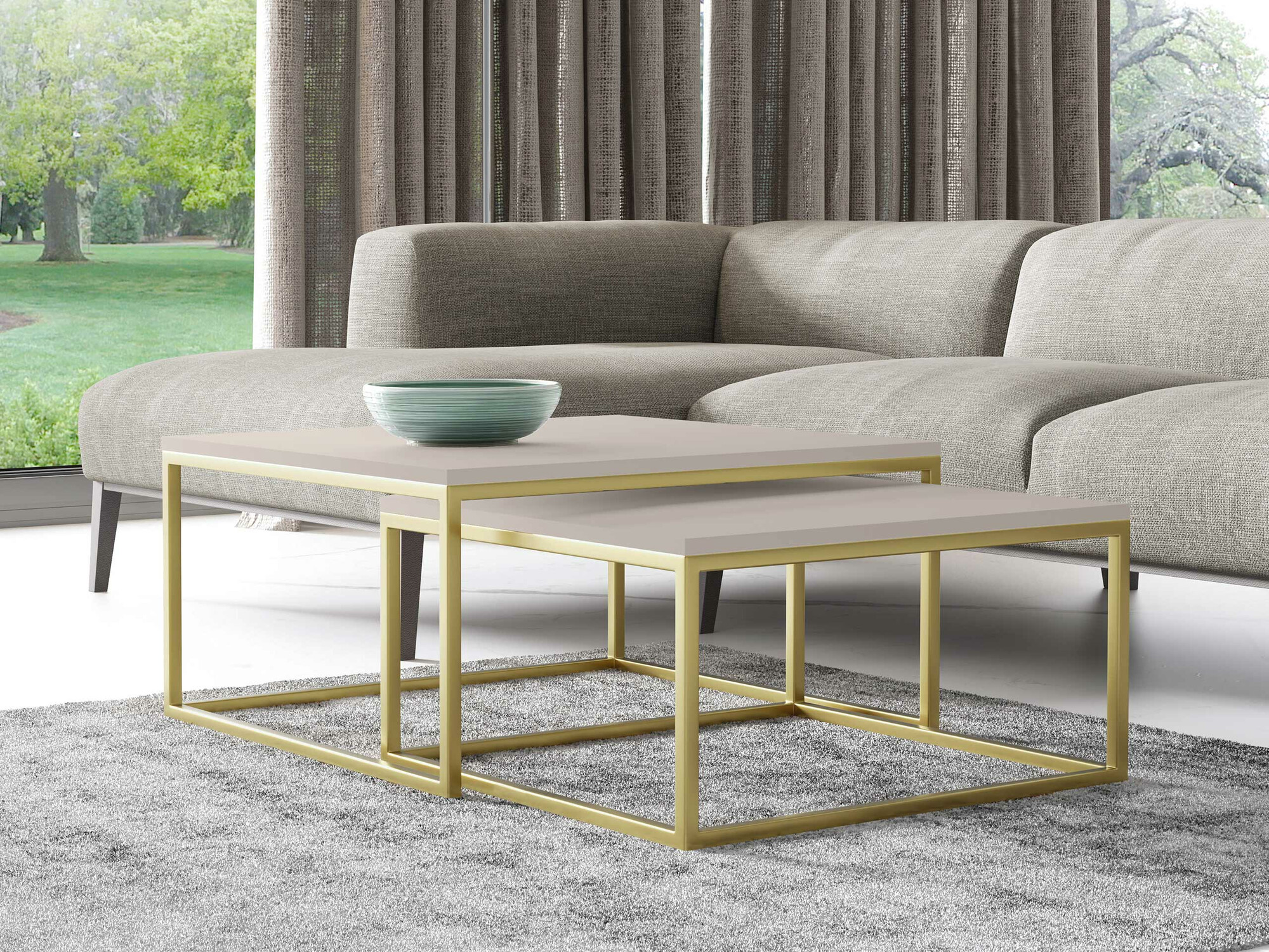 Salontafel set Oswego 102 (Kasjmier + Gouden)