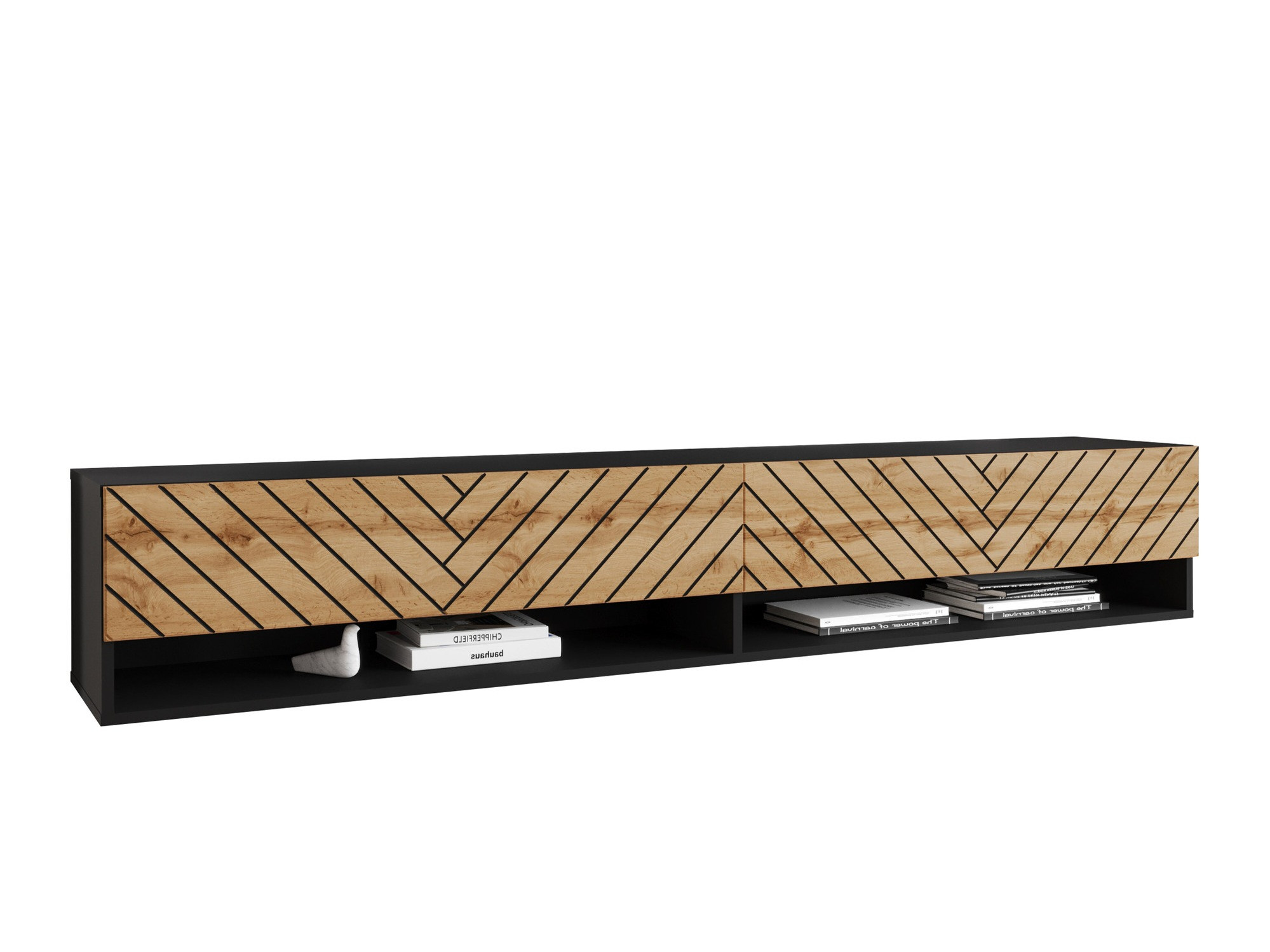 TV-meubel Sarasota 119 (Grafiet + Wotan eik)