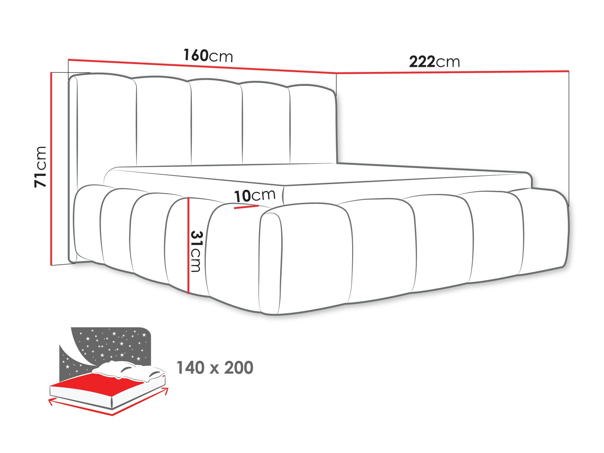 Bed TrendyNest 113 (Kronos 22)