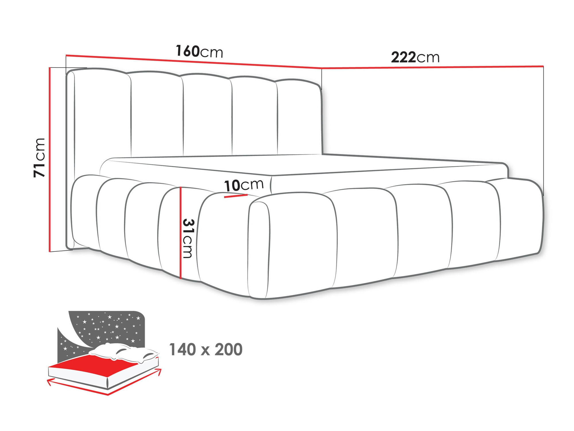 Bed TrendyNest 113 (Paros 02)