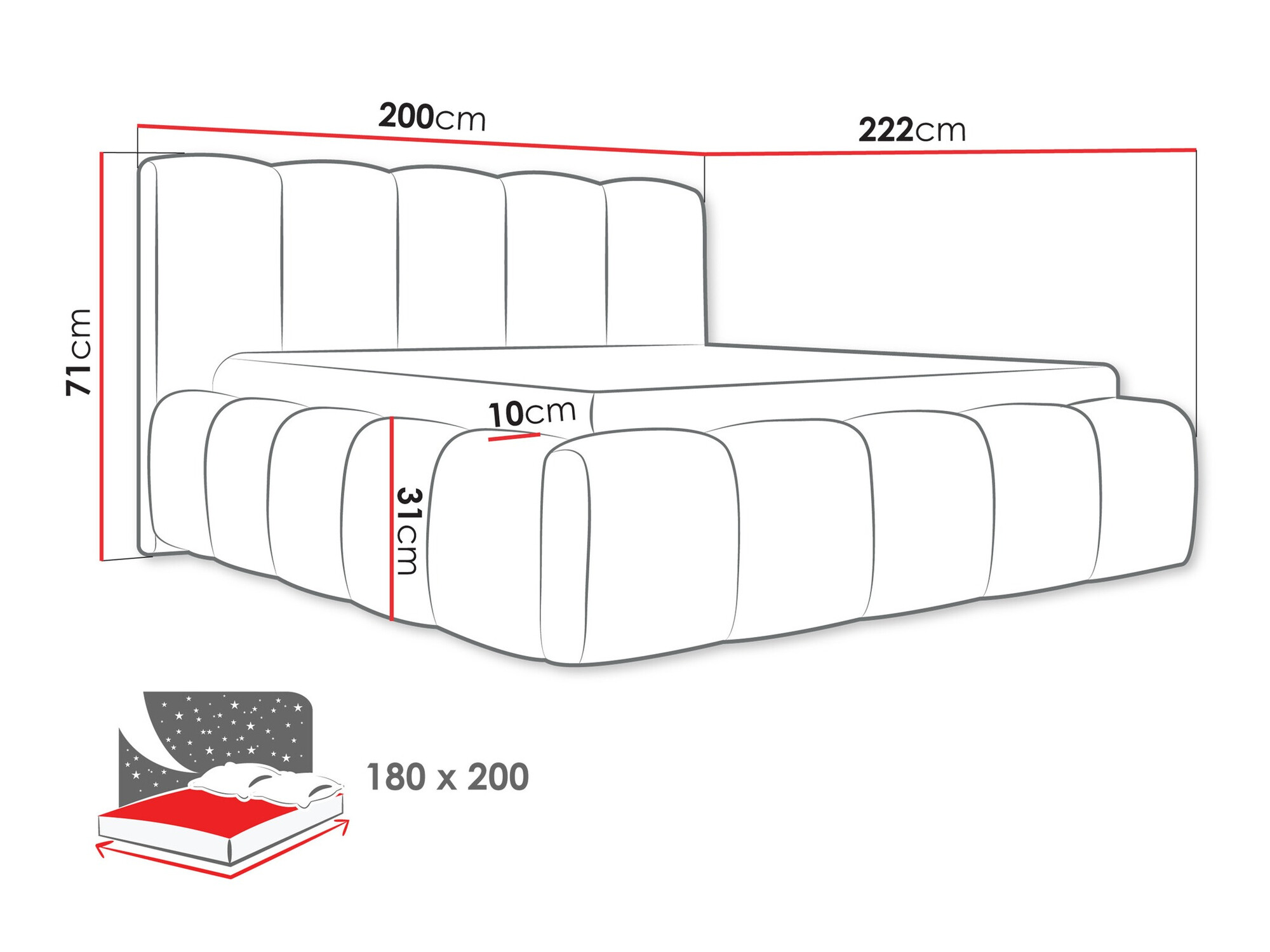 Bed TrendyNest Vulpora I (Abriamo 04)