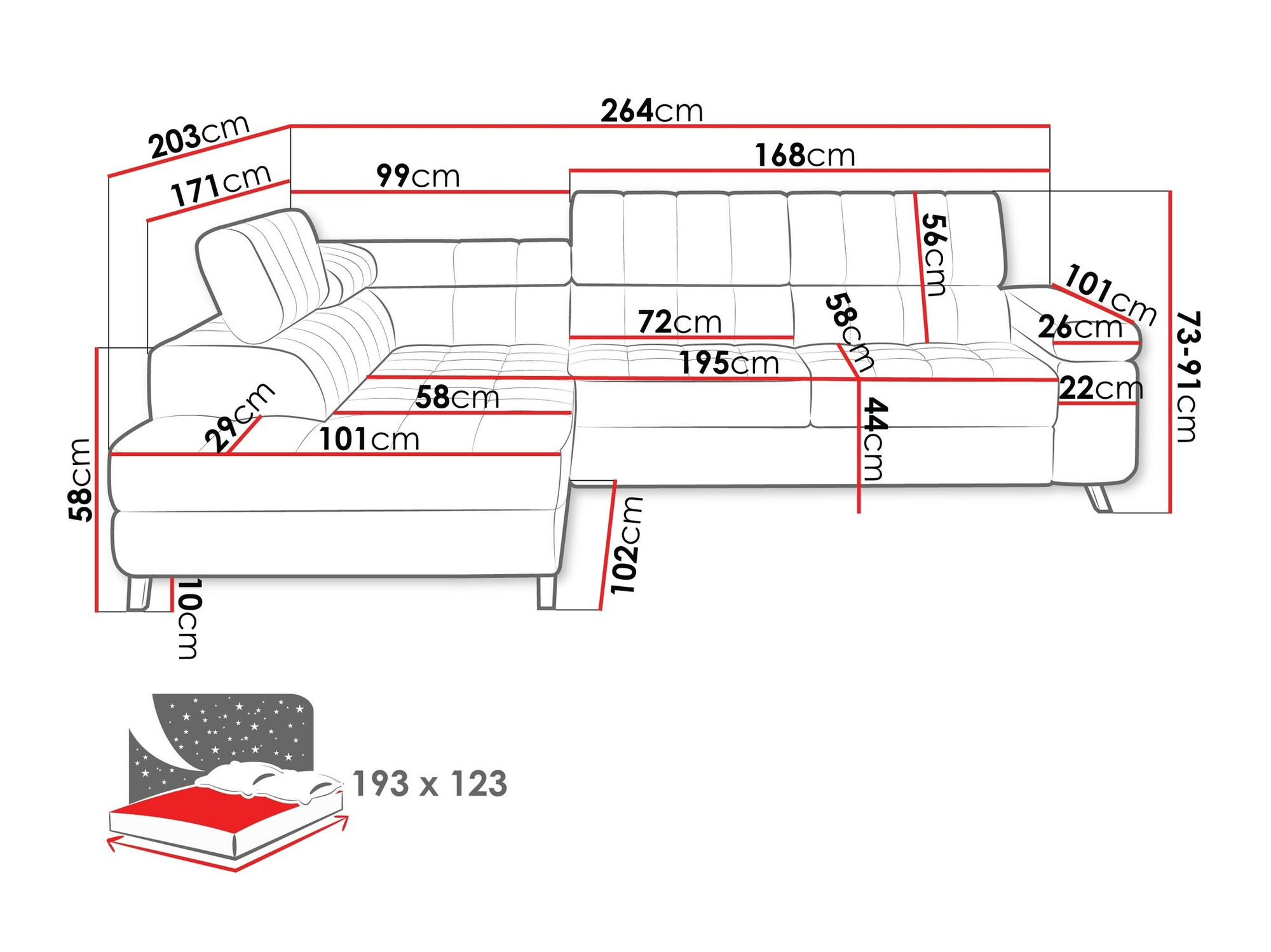 Hoekbank Comfivo 207 (Baloo 2074)