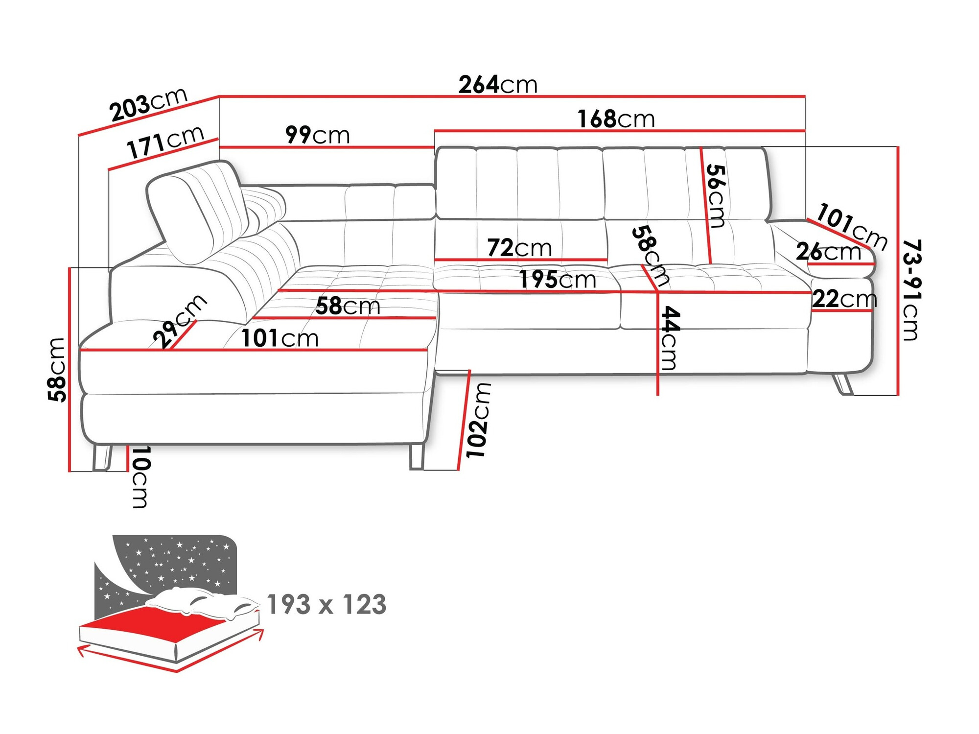 Hoekbank Comfivo 207 (Fresh 11)
