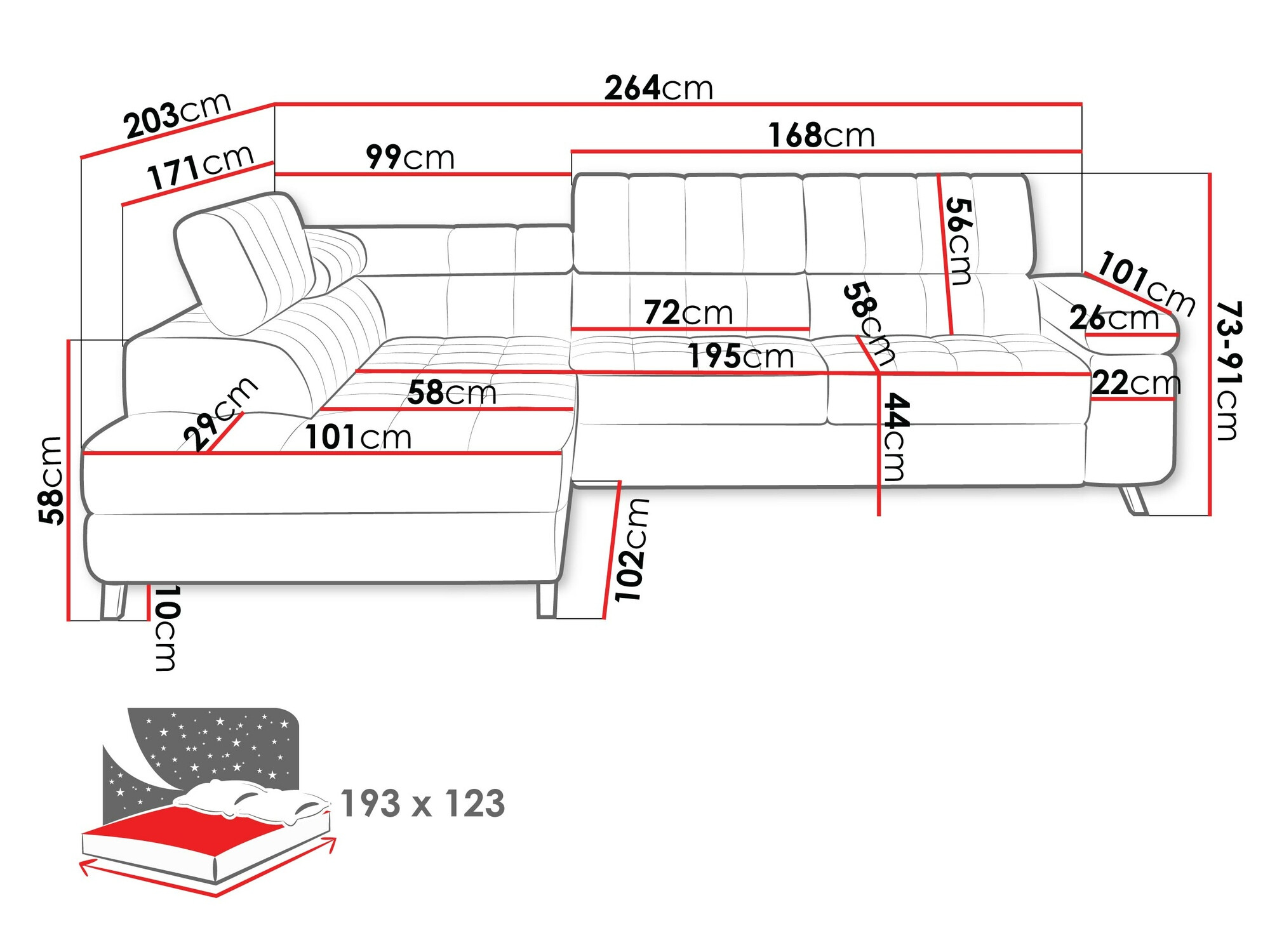 Hoekbank Comfivo 207 (Terra 06)