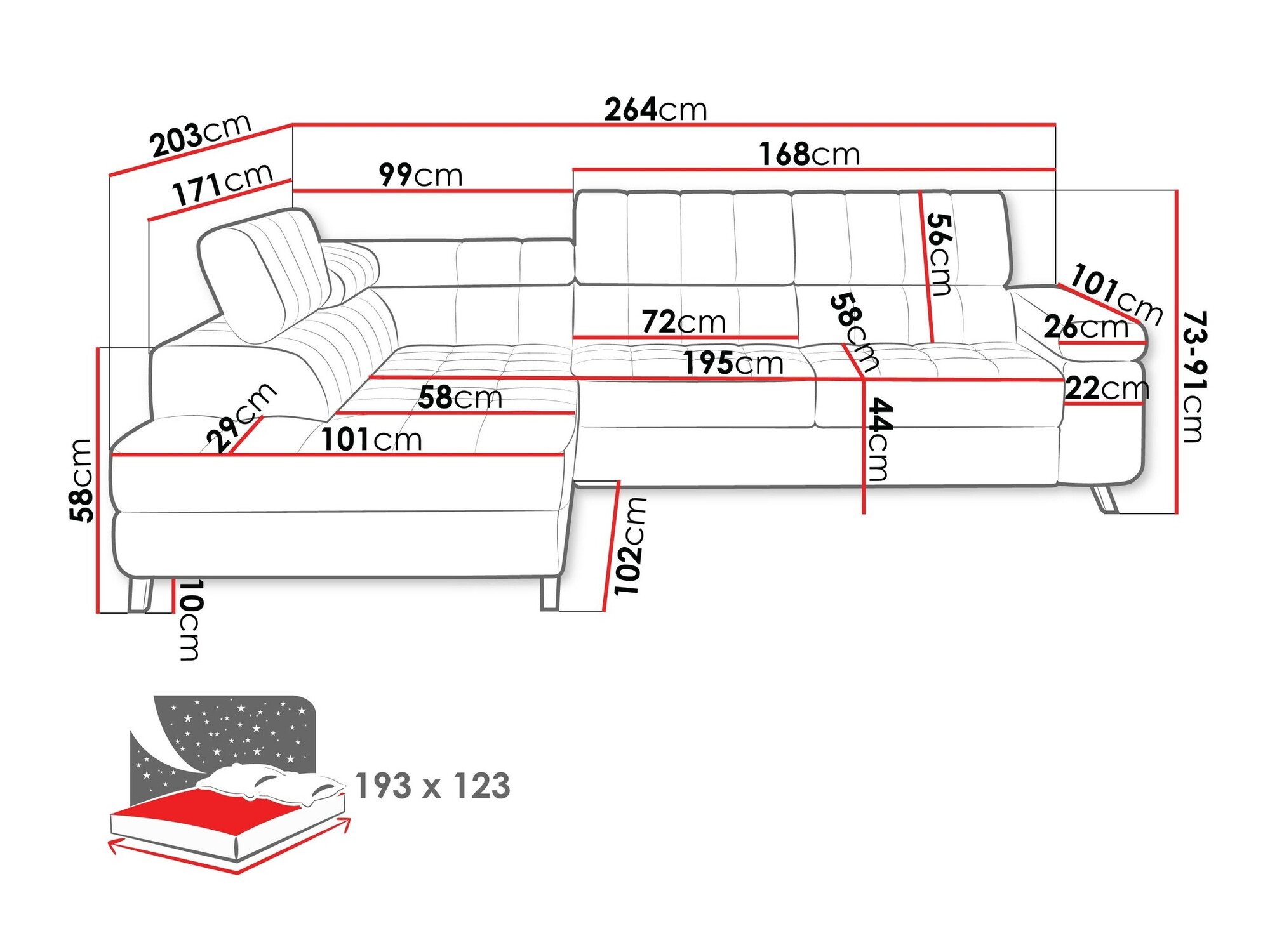 Hoekbank Comfivo 207 (Venus Velvet 2926)