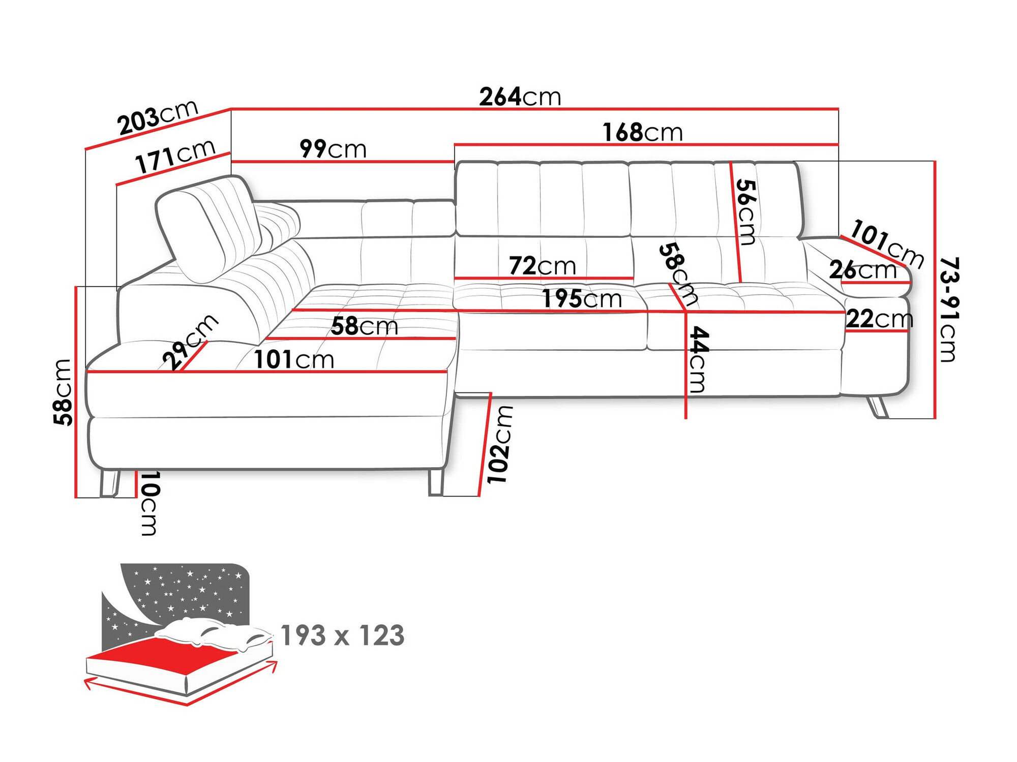 Hoekbank Comfivo 207 (Wave 05)