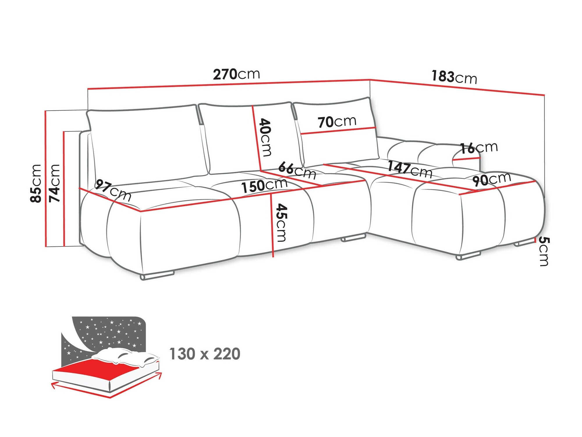 Hoekbank Camden 106 (Velo 621)