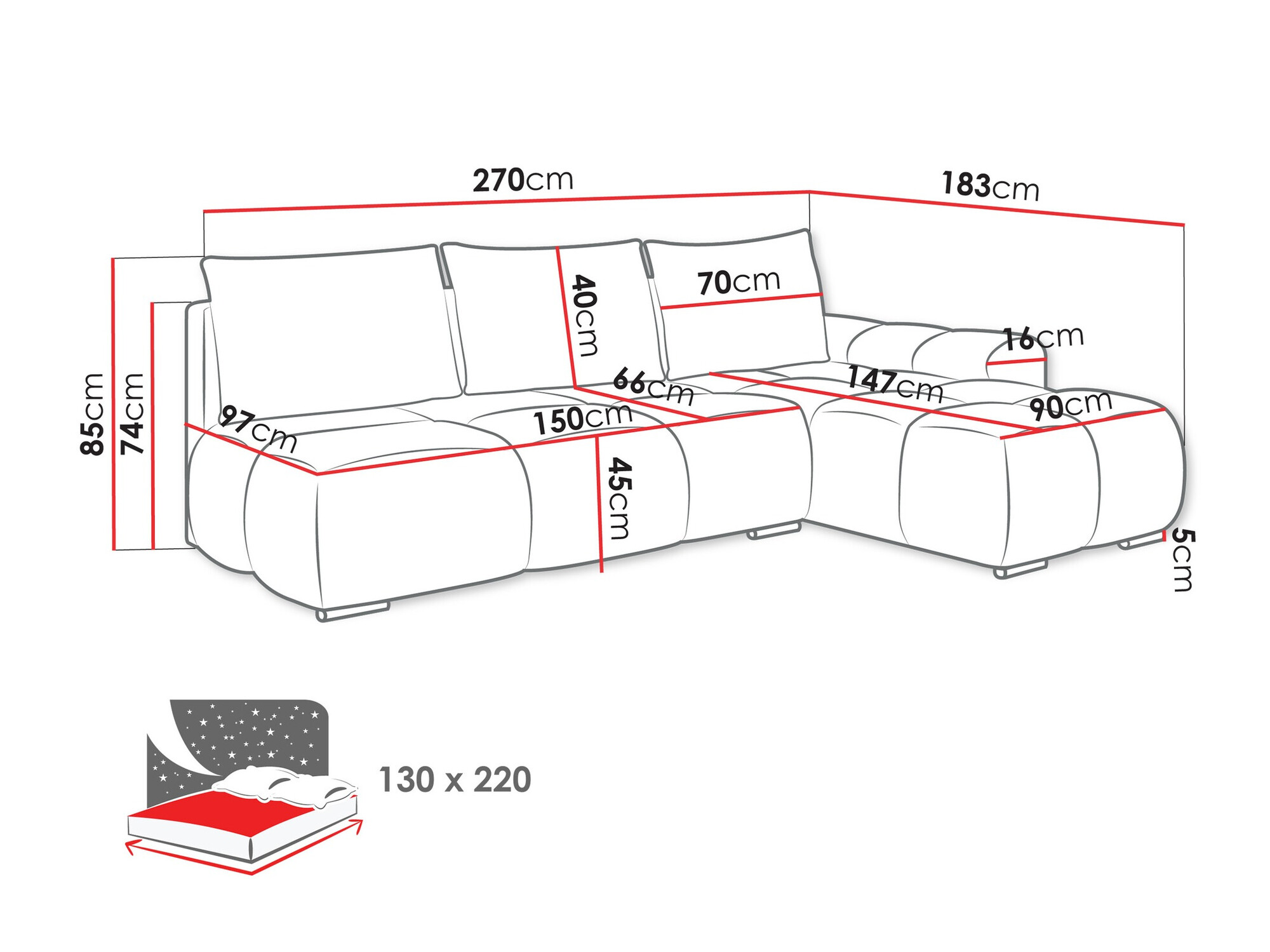 Hoekbank Camden 106 (Velo 623)