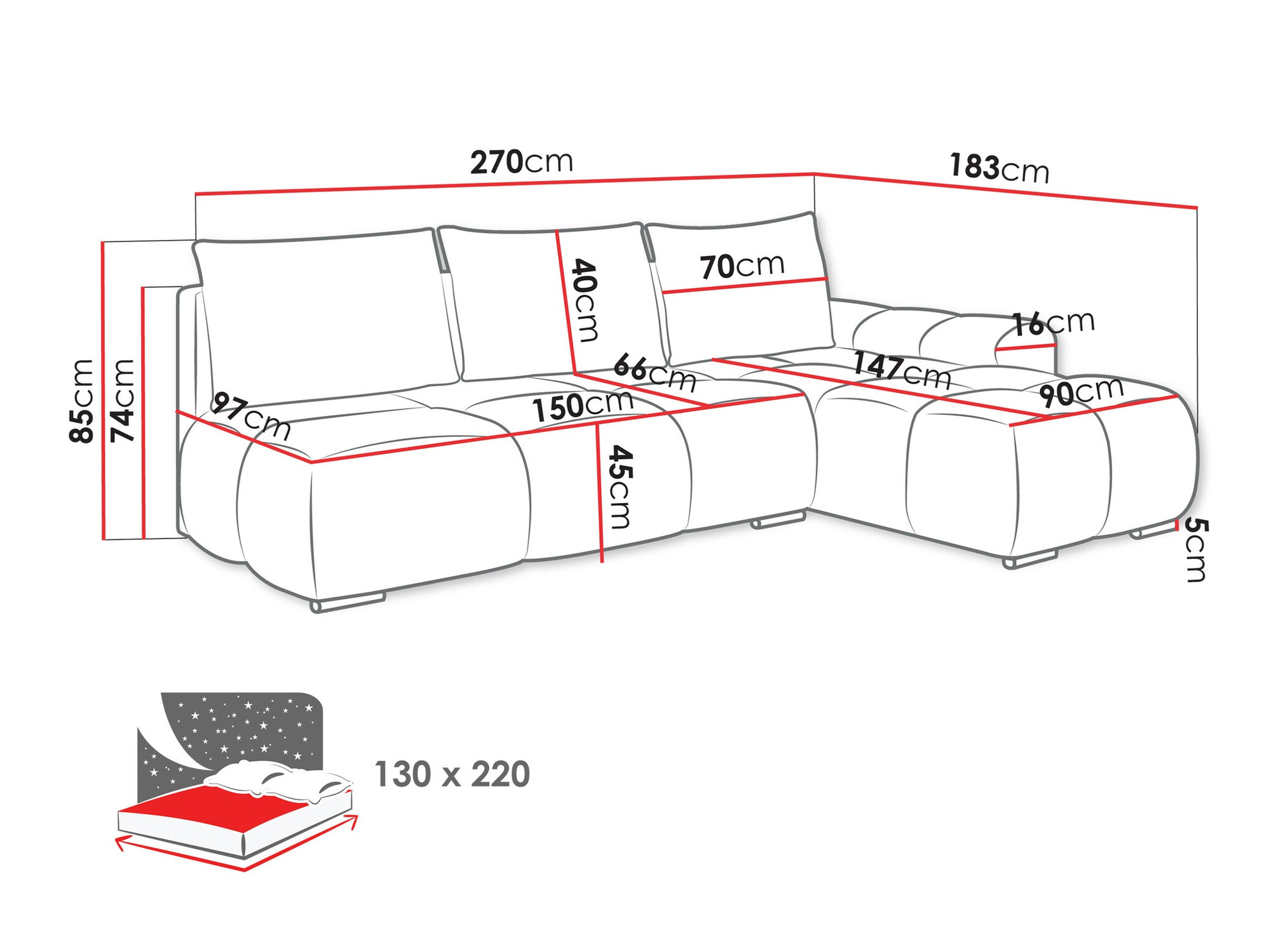 Hoekbank Camden 106 (Velo 636)