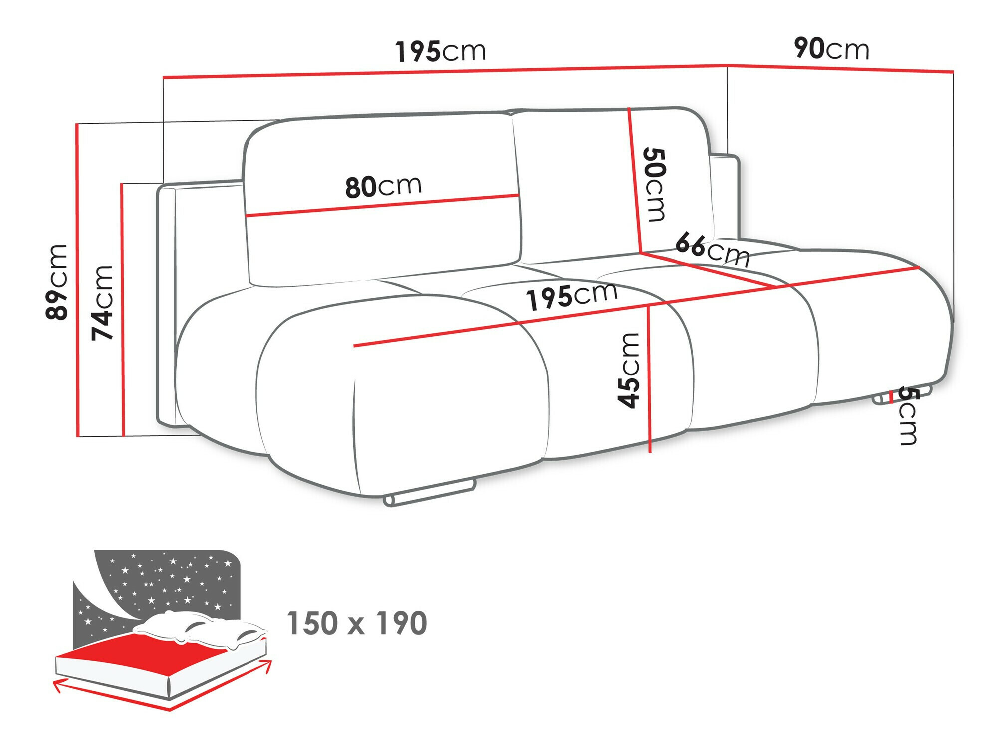 Slaapbank Camden 105 (Velo 621)