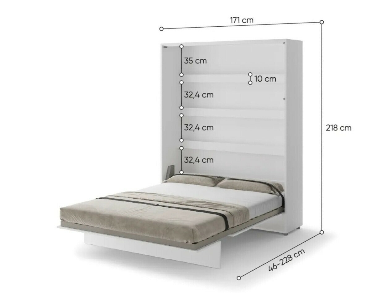 Meubelset Concept Pro Lenart VI (Glanzend wit + Wit + Blauw)