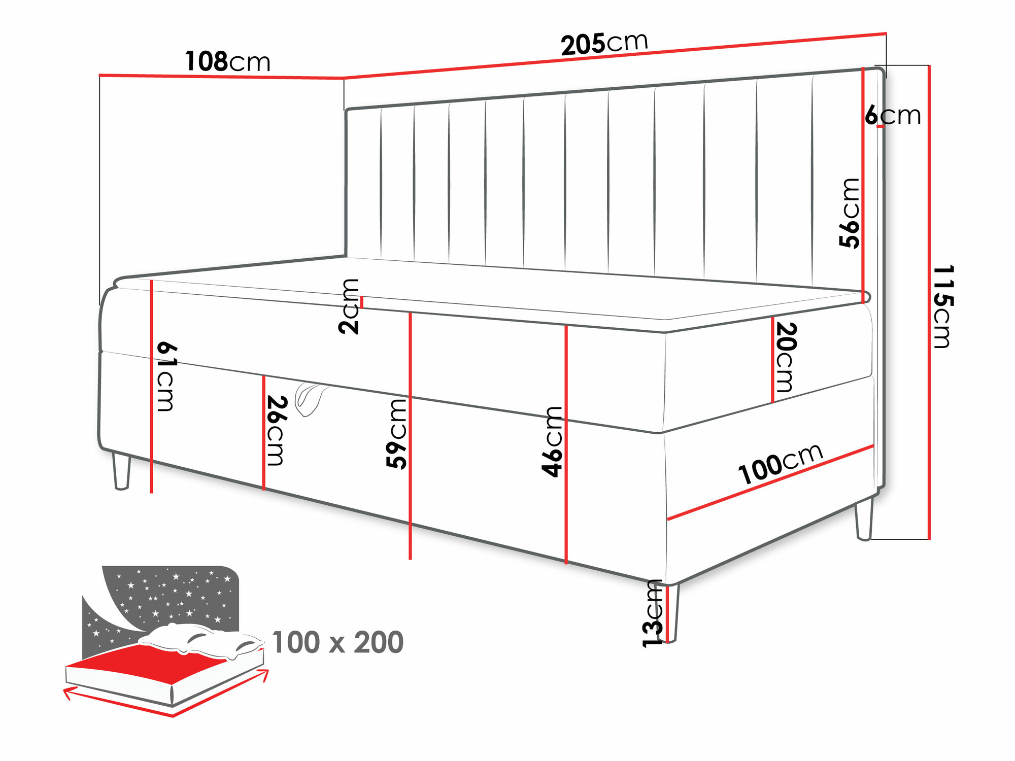 Boxspring Lucus I (Soft 017 + Fresh 11)