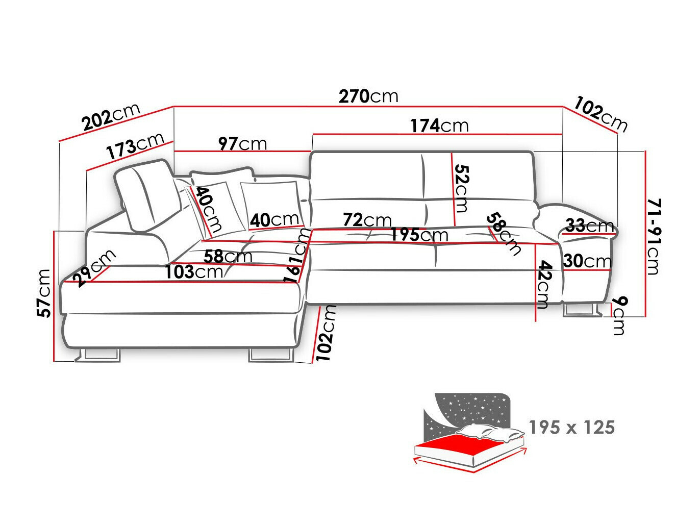 Hoekbank Comfivo 166 (Kronos 19)