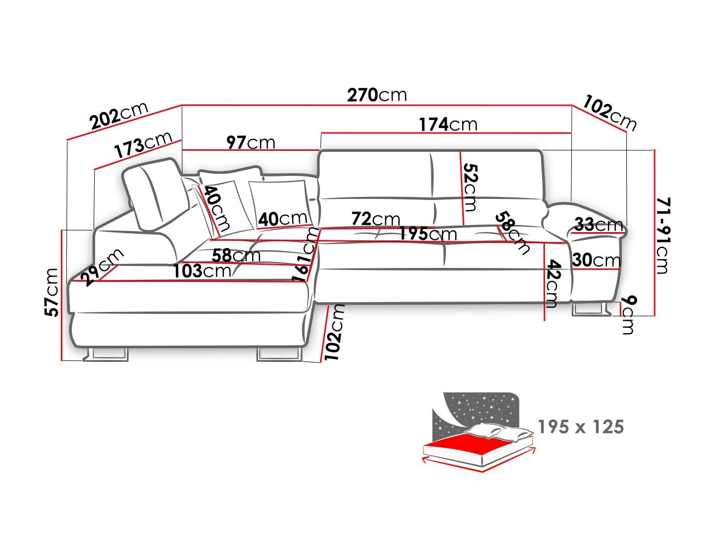 Hoekbank Comfivo 166 (Kronos 19)
