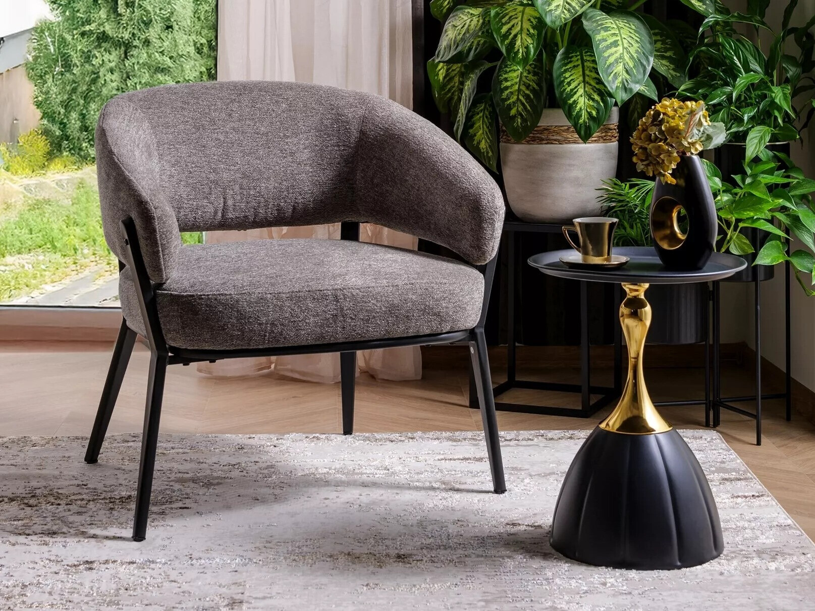 Bijzettafel Detroit 713 (Zwart)