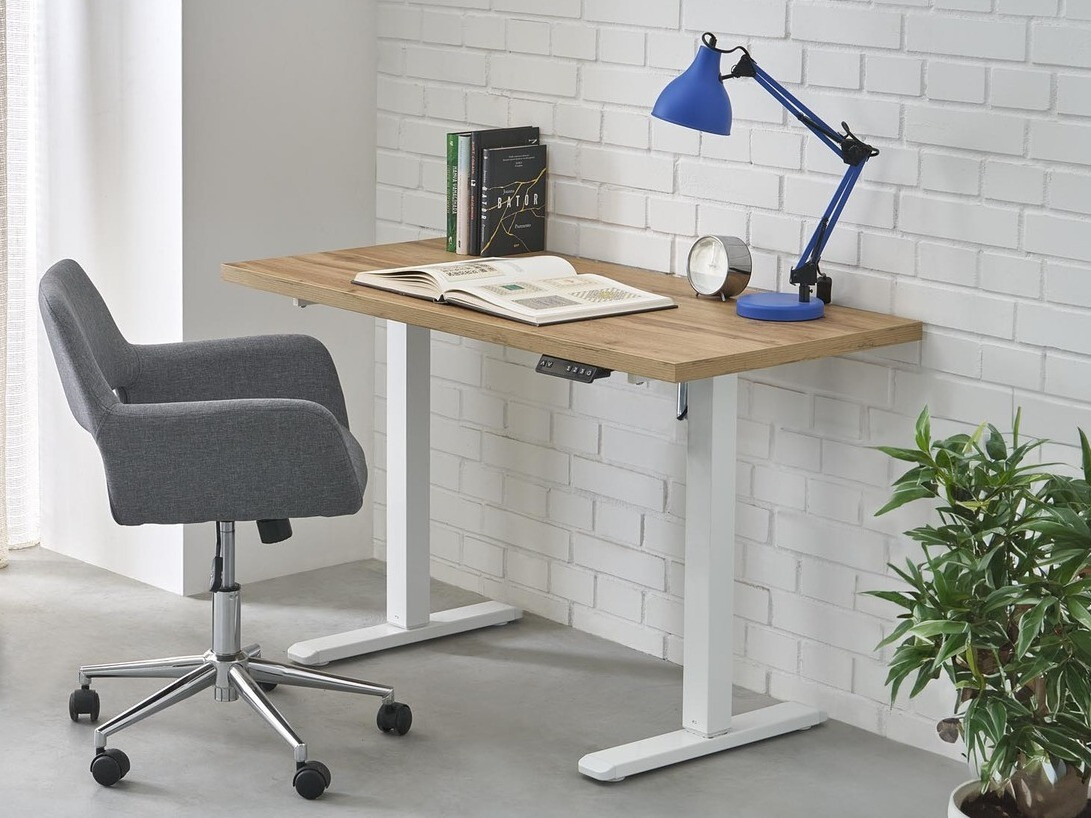 In hoogte verstelbaar bureau Houston 1942 (Artisan eiken + Wit)