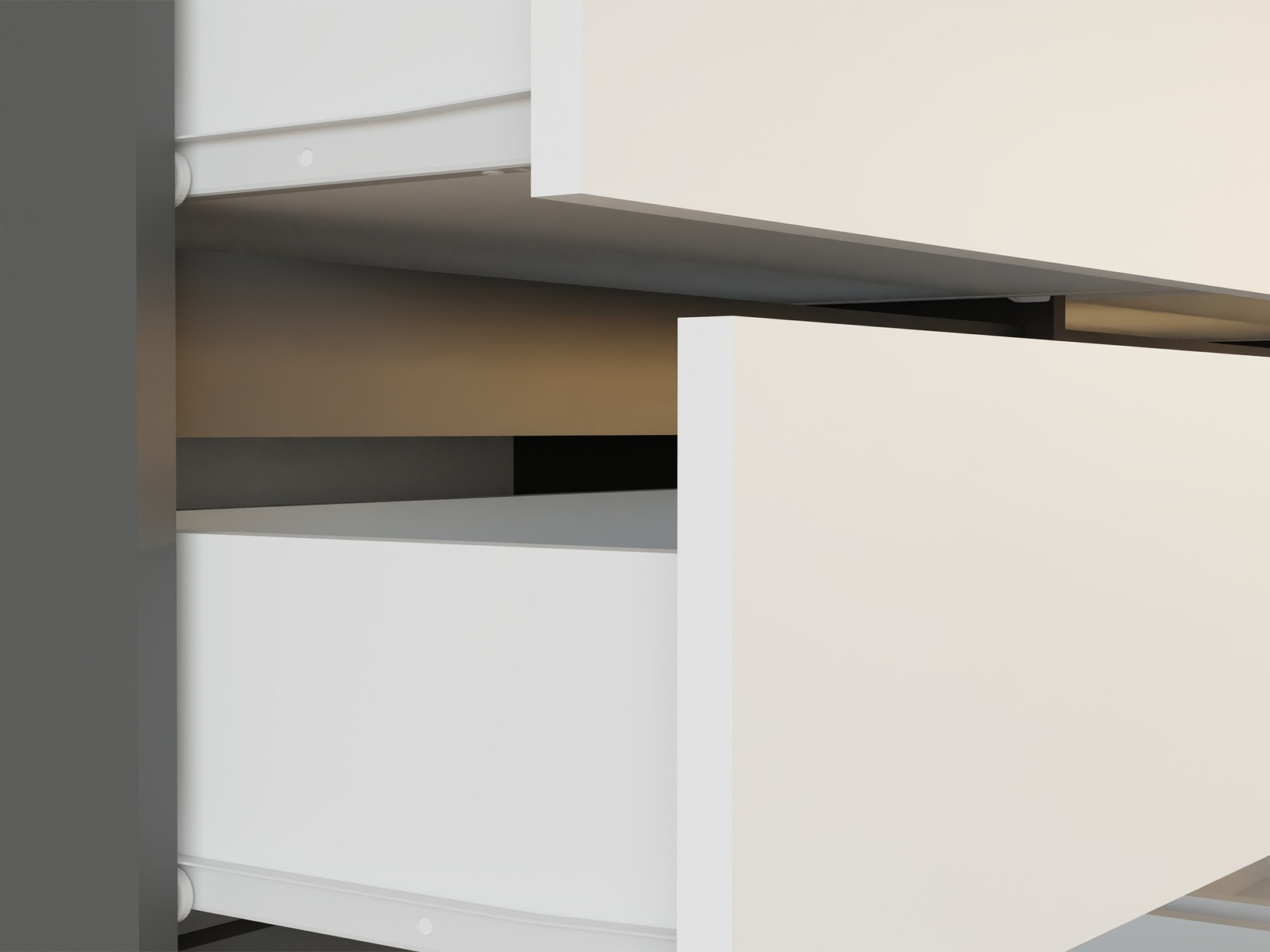 Ladekast Elbvelu 103 (Antraciet + Wit)