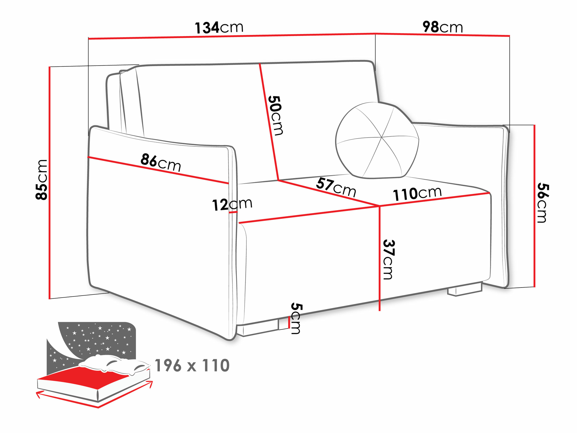 Slaapbank Columbus 221 (Soul 4)