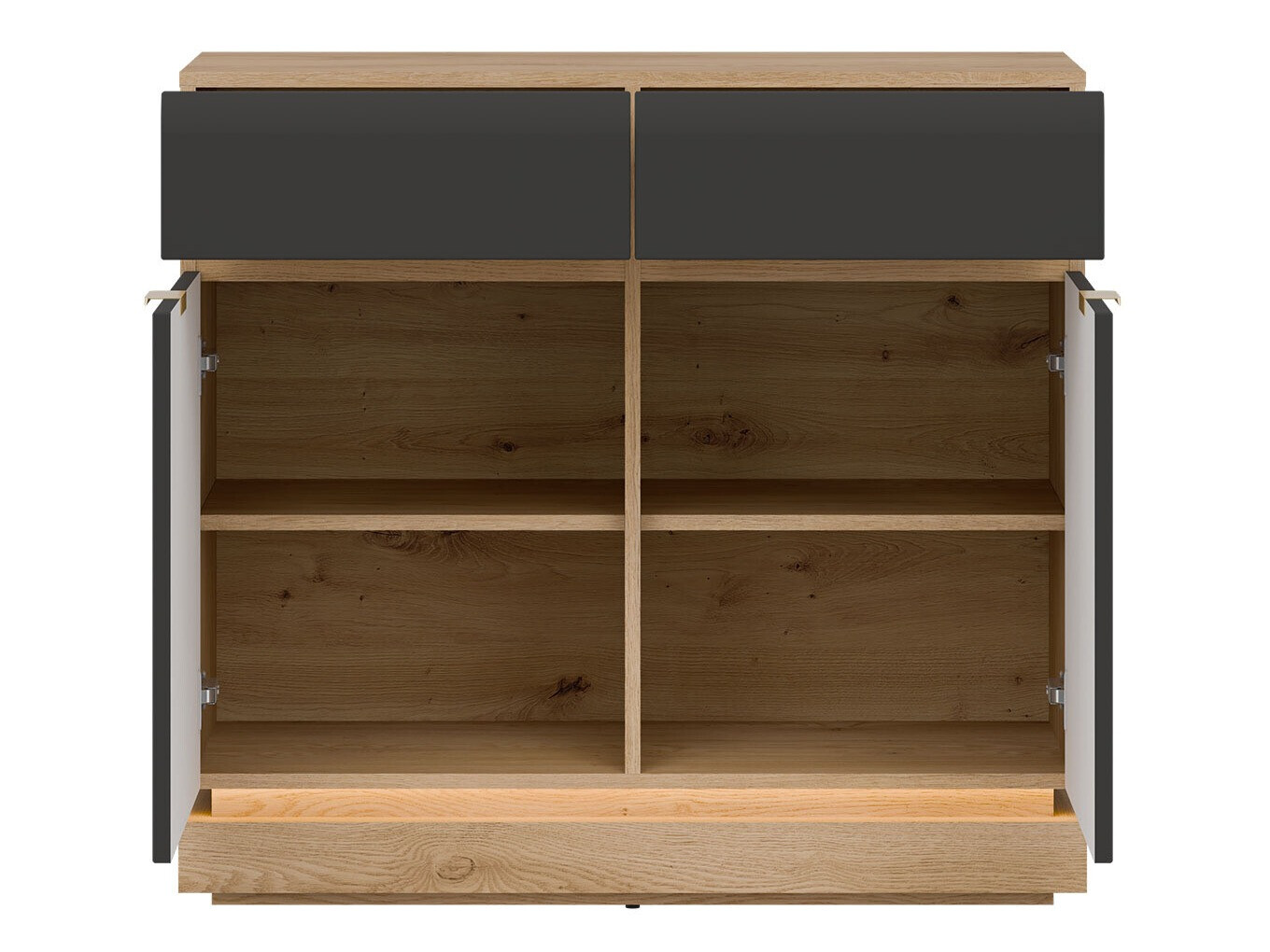 Ladekast Teselbu 102 (Antraciet + Eiken)