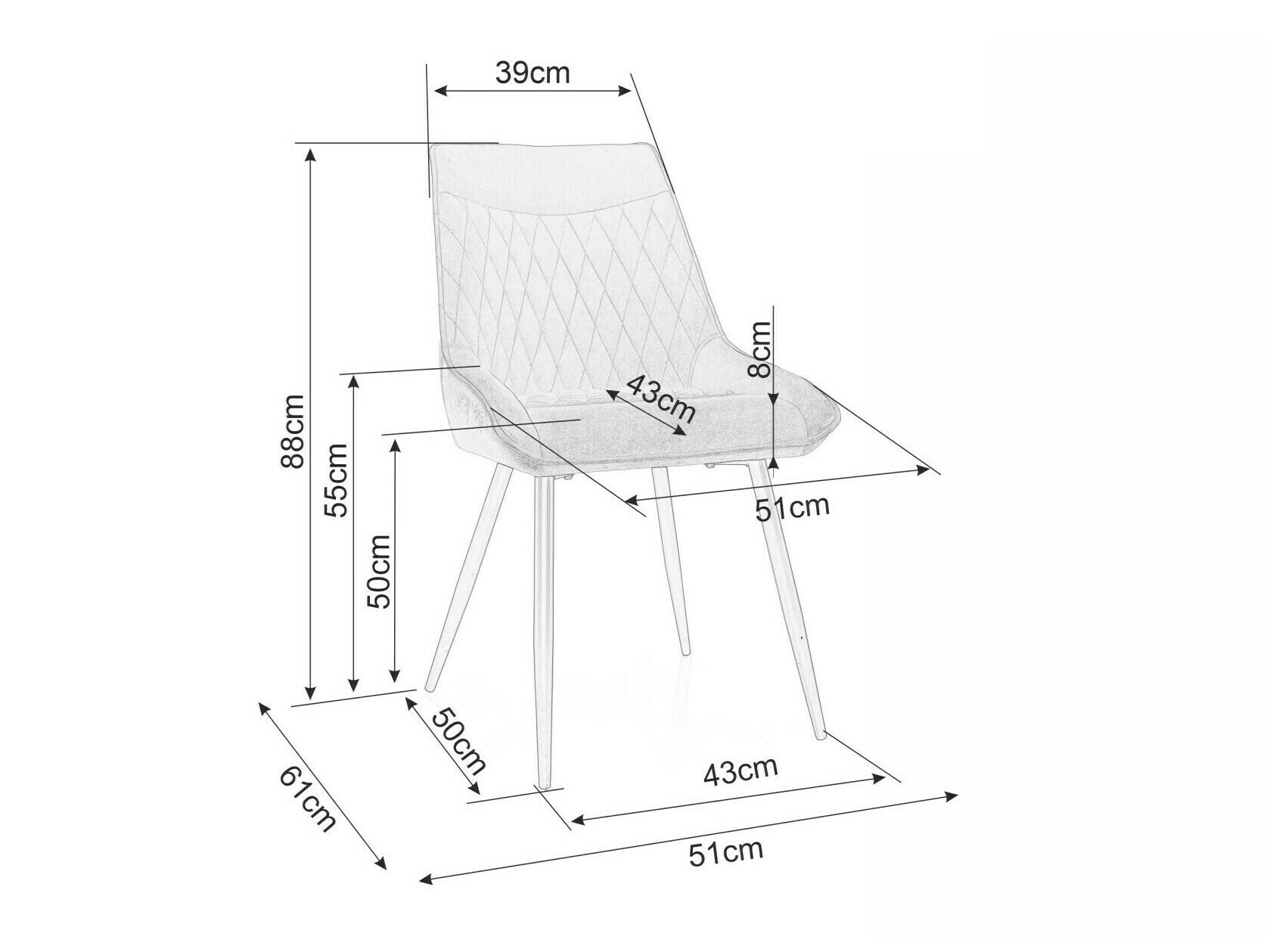 Stoel Detroit 732 (Grijs)