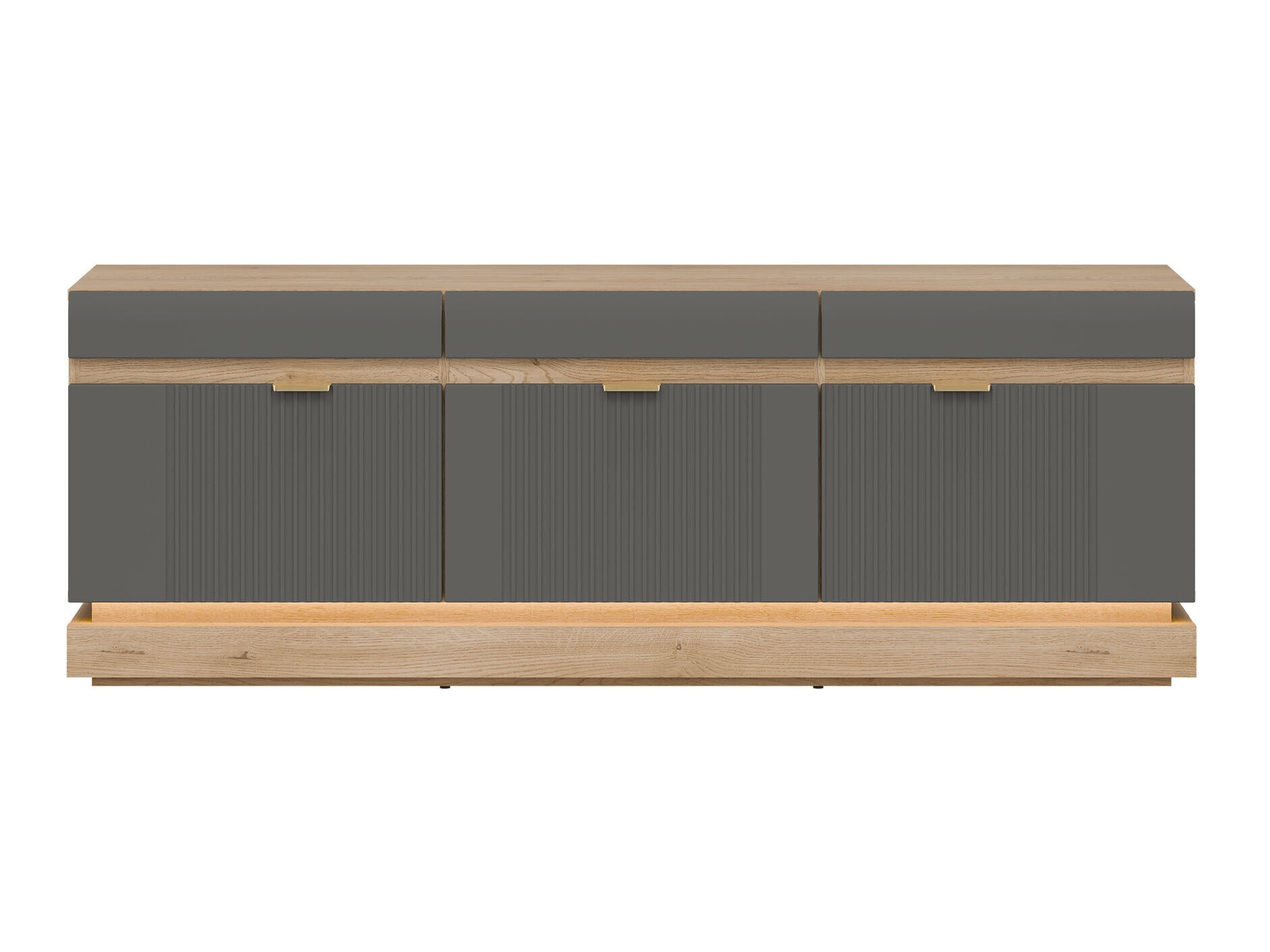 TV-meubel Teselbu 100 (Grijs + Torro Eik)
