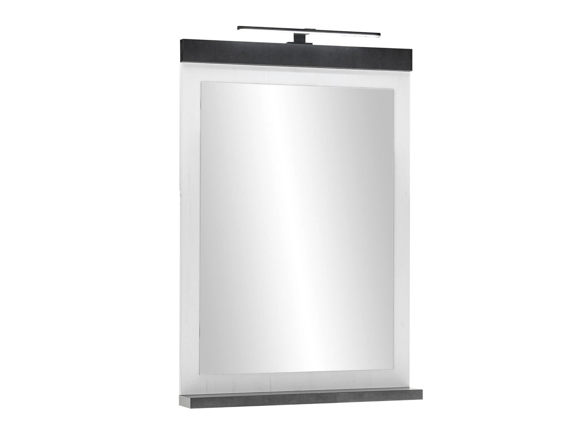 Badkamer spiegel Cirtale 135 (Gebleekt grenen + Antraciet)