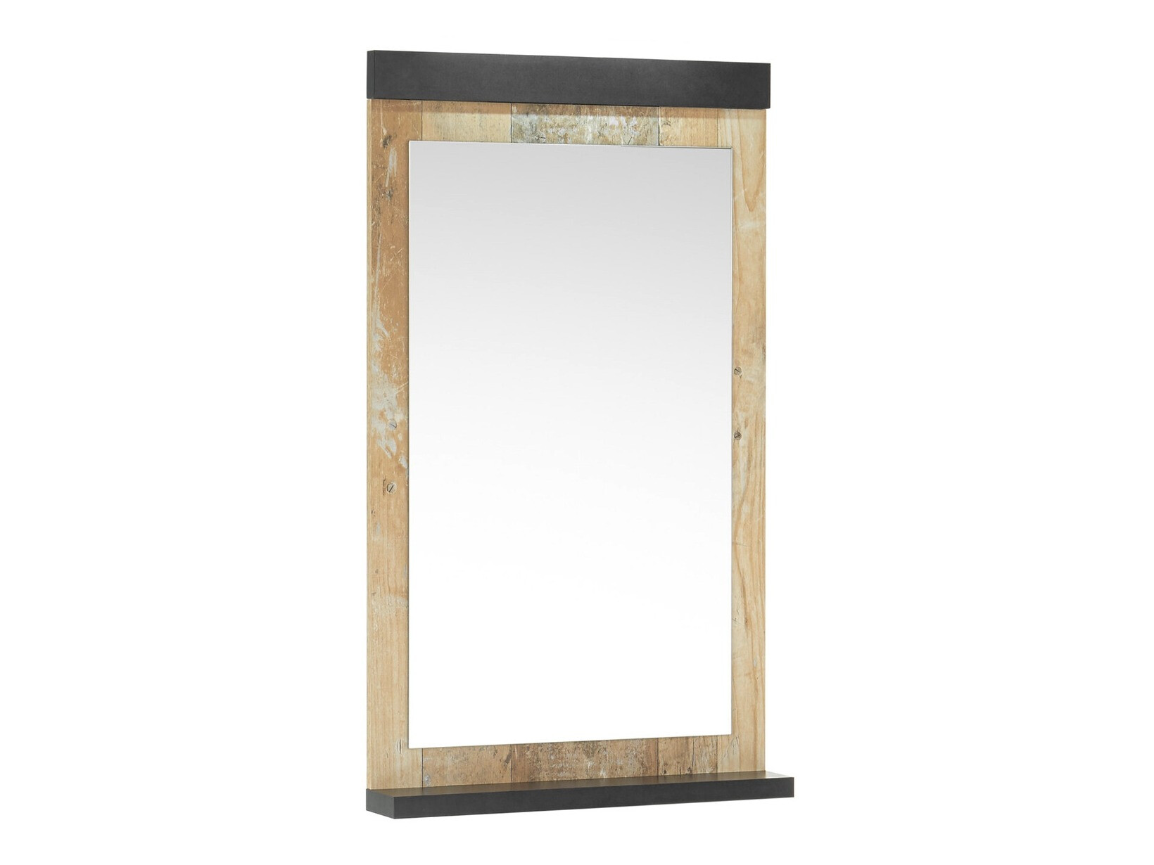 Badkamer spiegel Cirtale 135 (Verouderd hout + Antraciet)