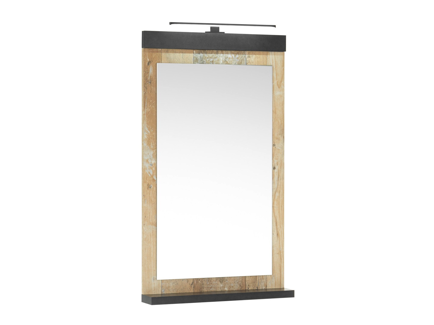 Badkamer spiegel Cirtale 135 (Verouderd hout + Antraciet)