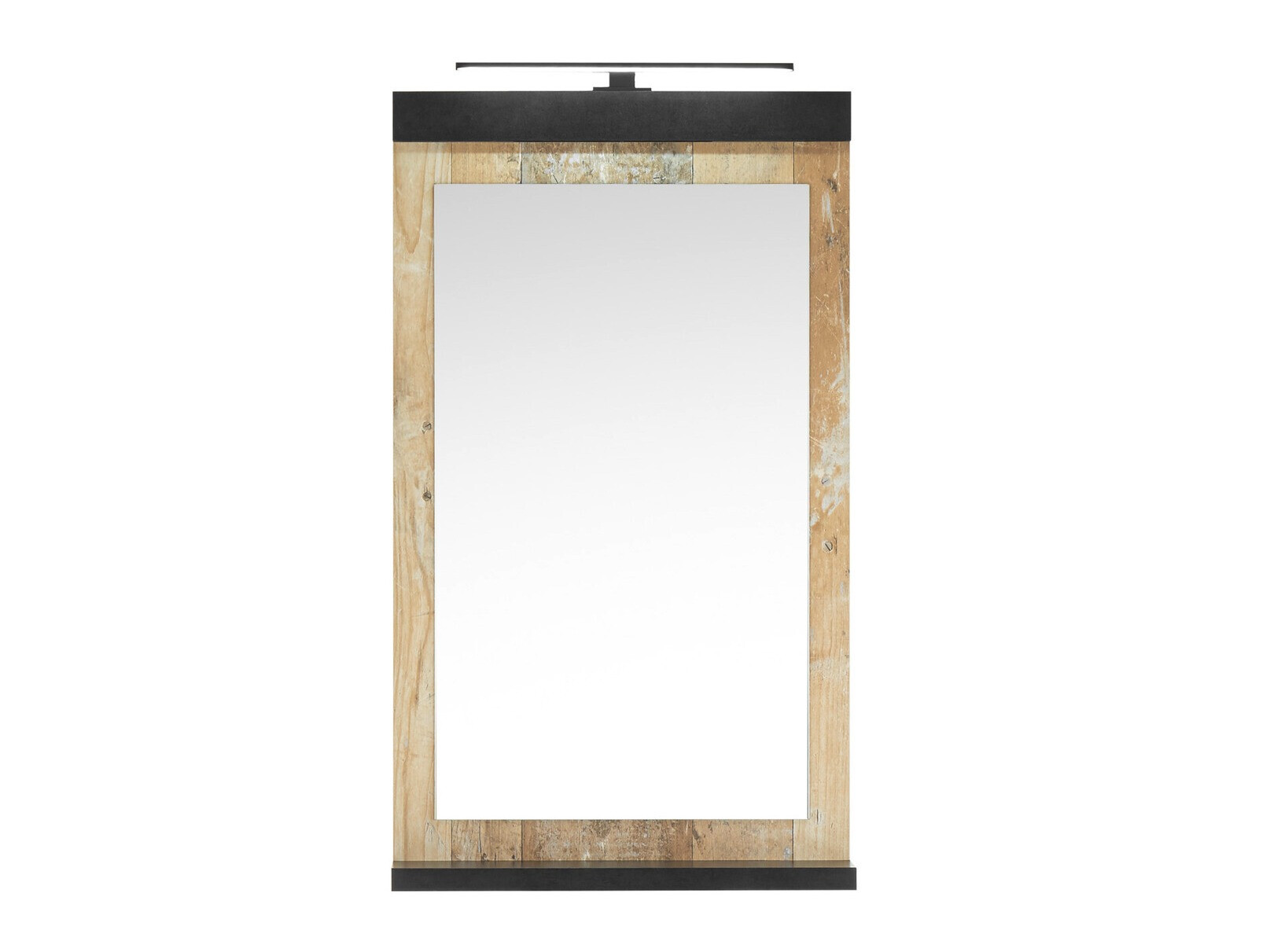 Badkamer spiegel Cirtale 135 (Verouderd hout + Antraciet)